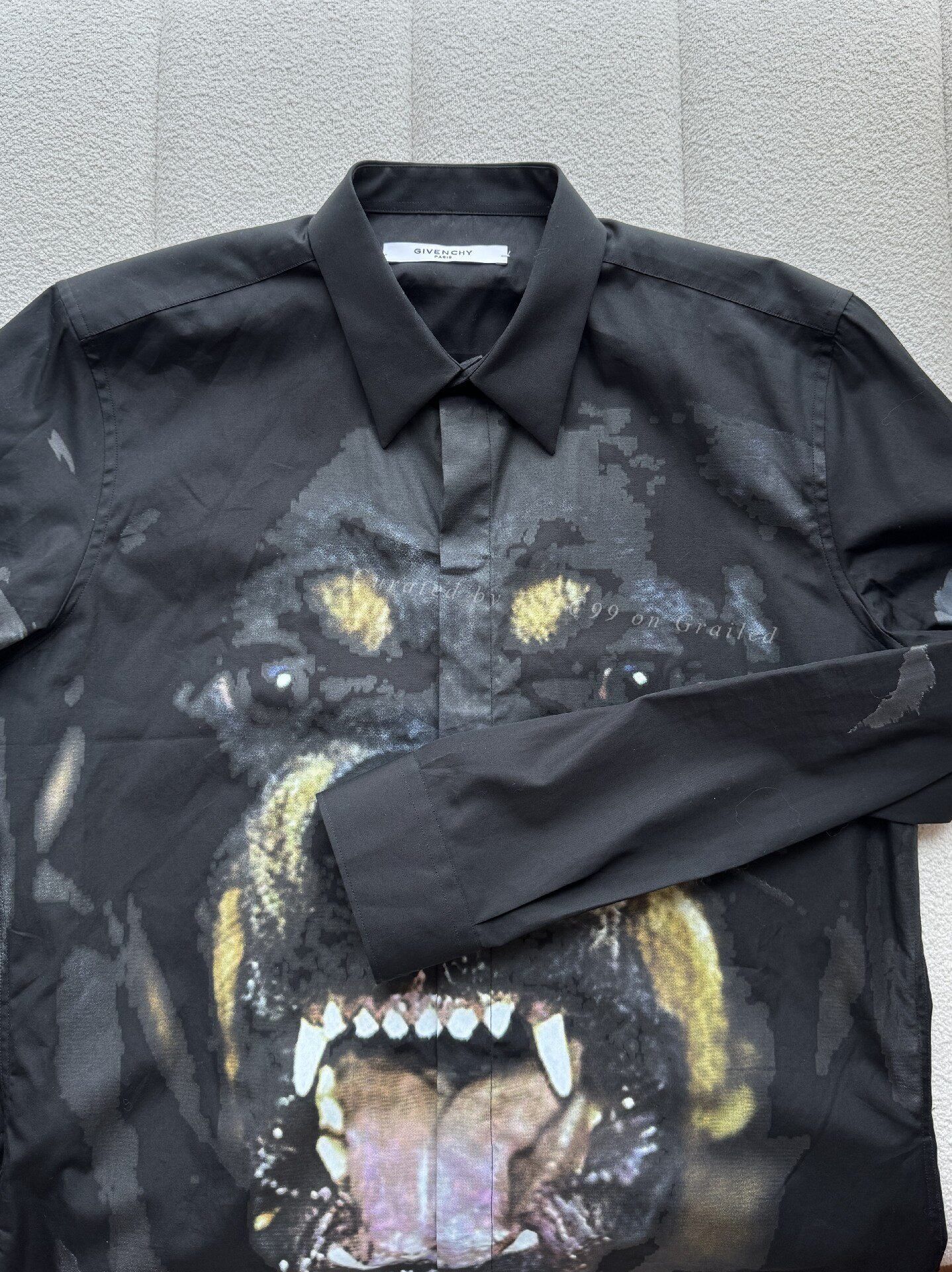 Givenchy Givenchy Dog Head Print Men's Shirt Size US XS / EU 42 / 0 - 3 Thumbnail