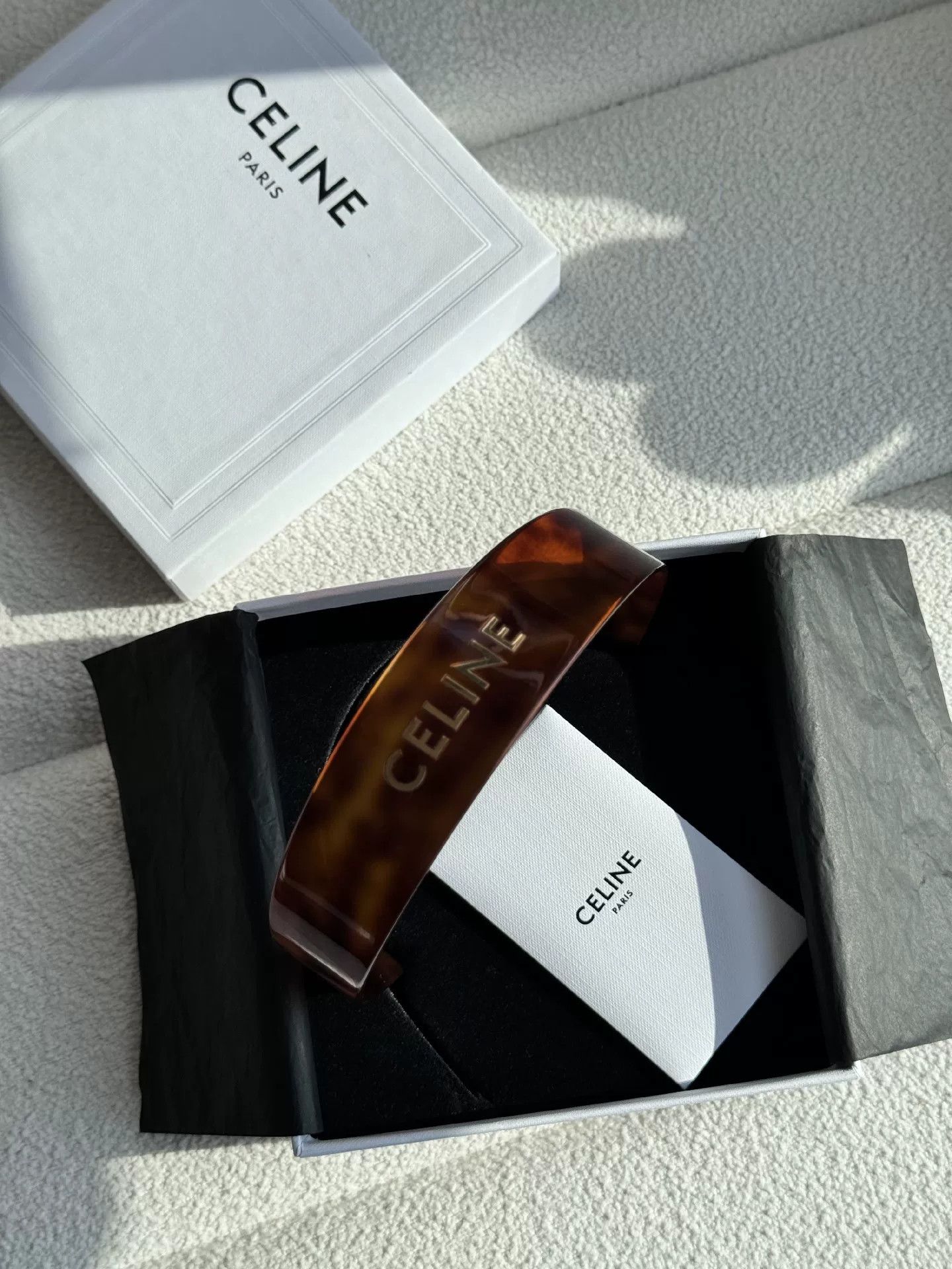 Celine Celine Tortoiseshell Acetate Headband Size ONE SIZE - 3 Thumbnail