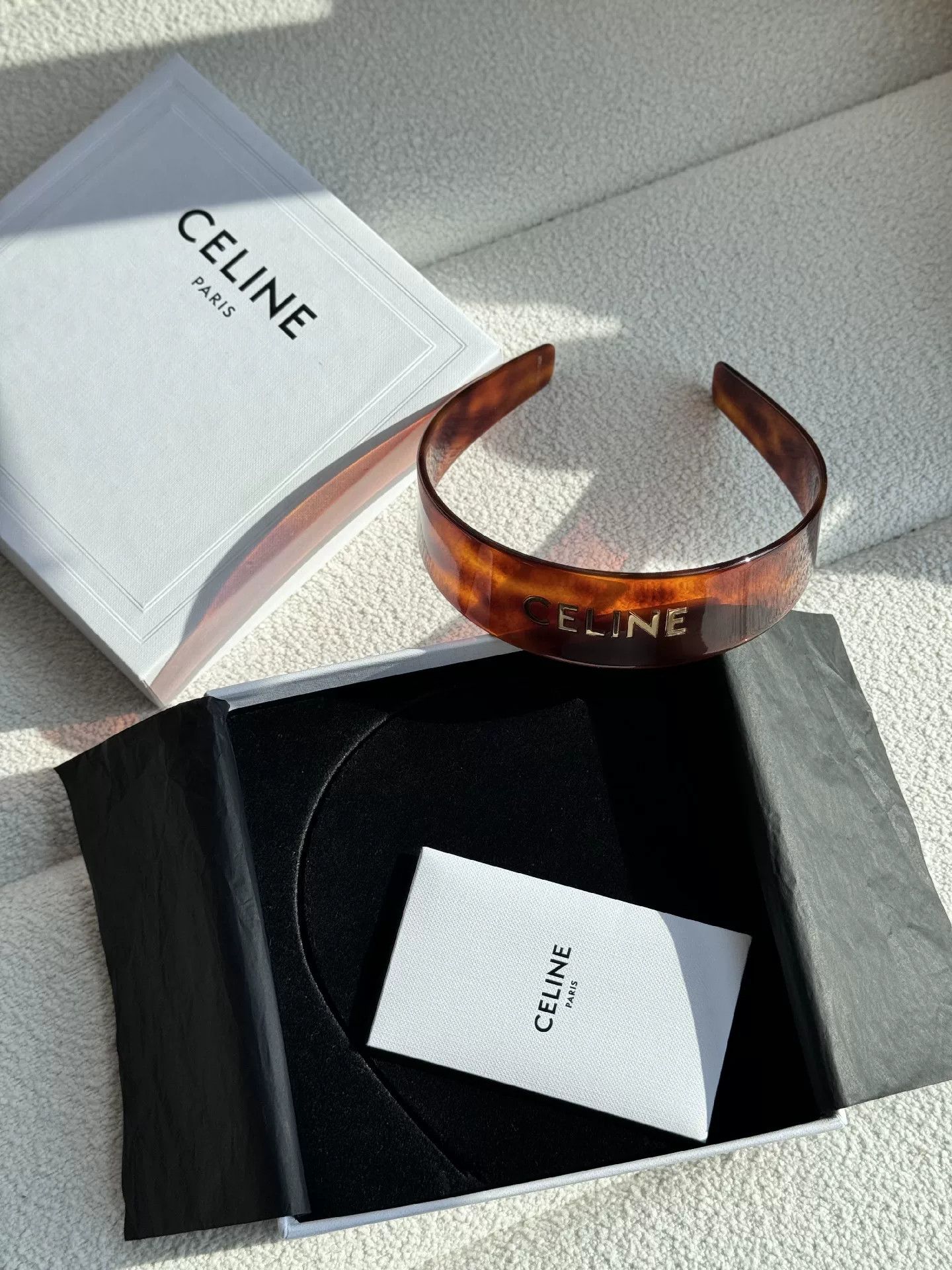 Celine Celine Tortoiseshell Acetate Headband Size ONE SIZE - 2 Thumbnail