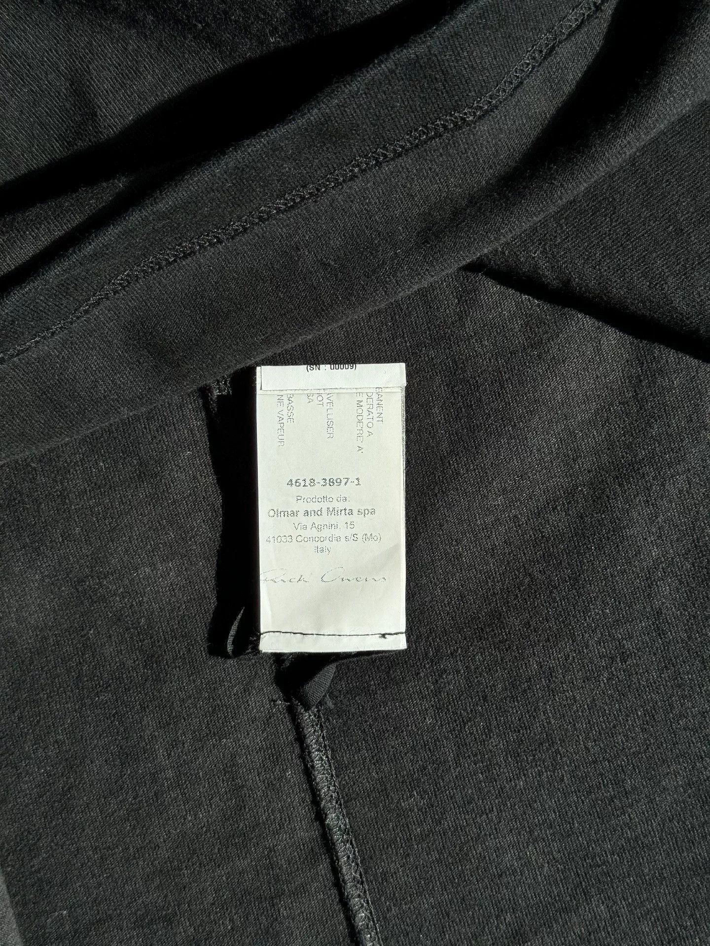 Rick Owens Rick Owens Men's Long Crew Neck T-shirt Size US M / EU 48-50 / 2 - 5 Thumbnail