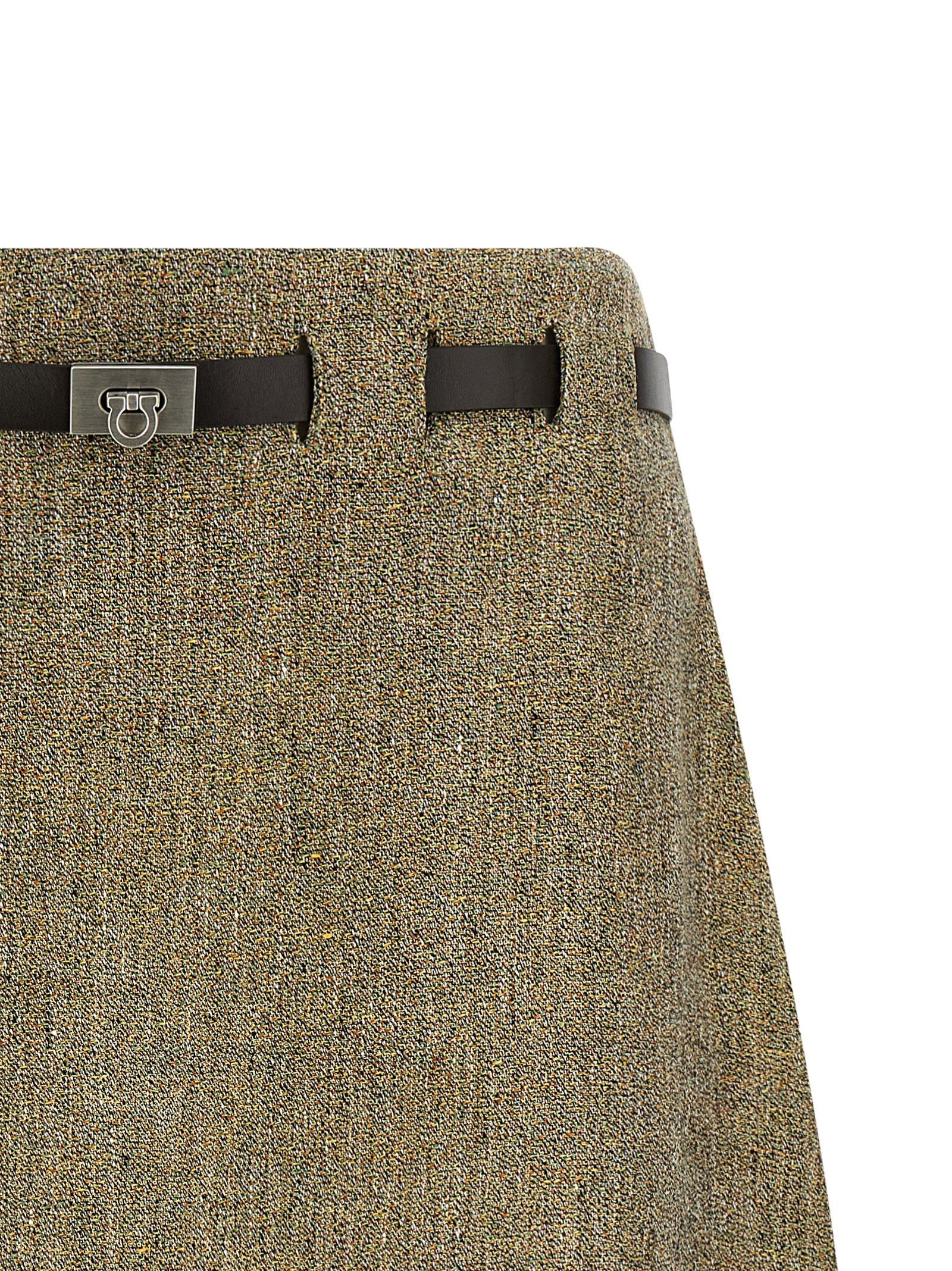 Salvatore Ferragamo 'Gancini' belt skirt Size 28" / US 6 / IT 42 - 3 Thumbnail