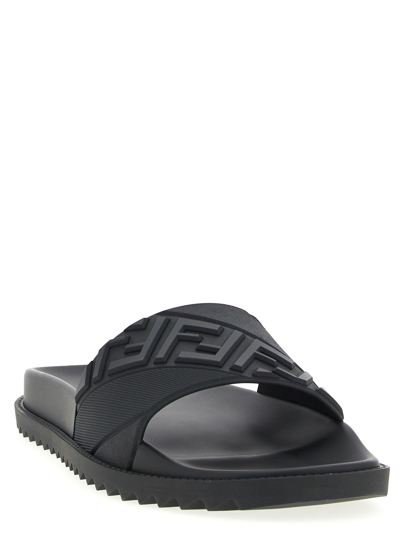 Fendi Logo band slides Size US 13 / EU 46 - 2 Thumbnail