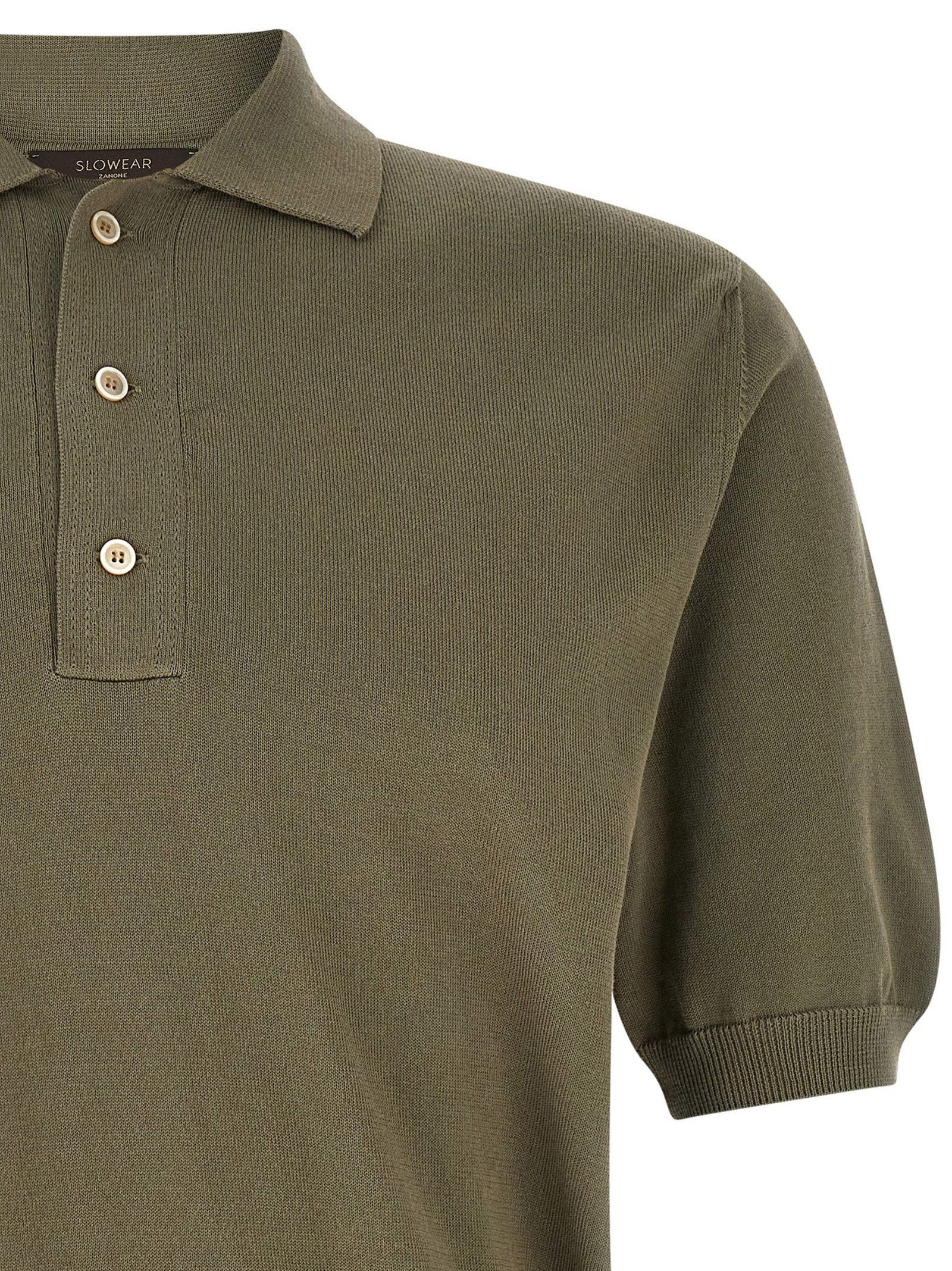 Zanone Cotton knit polo shirt Size US M / EU 48-50 / 2 - 3 Thumbnail