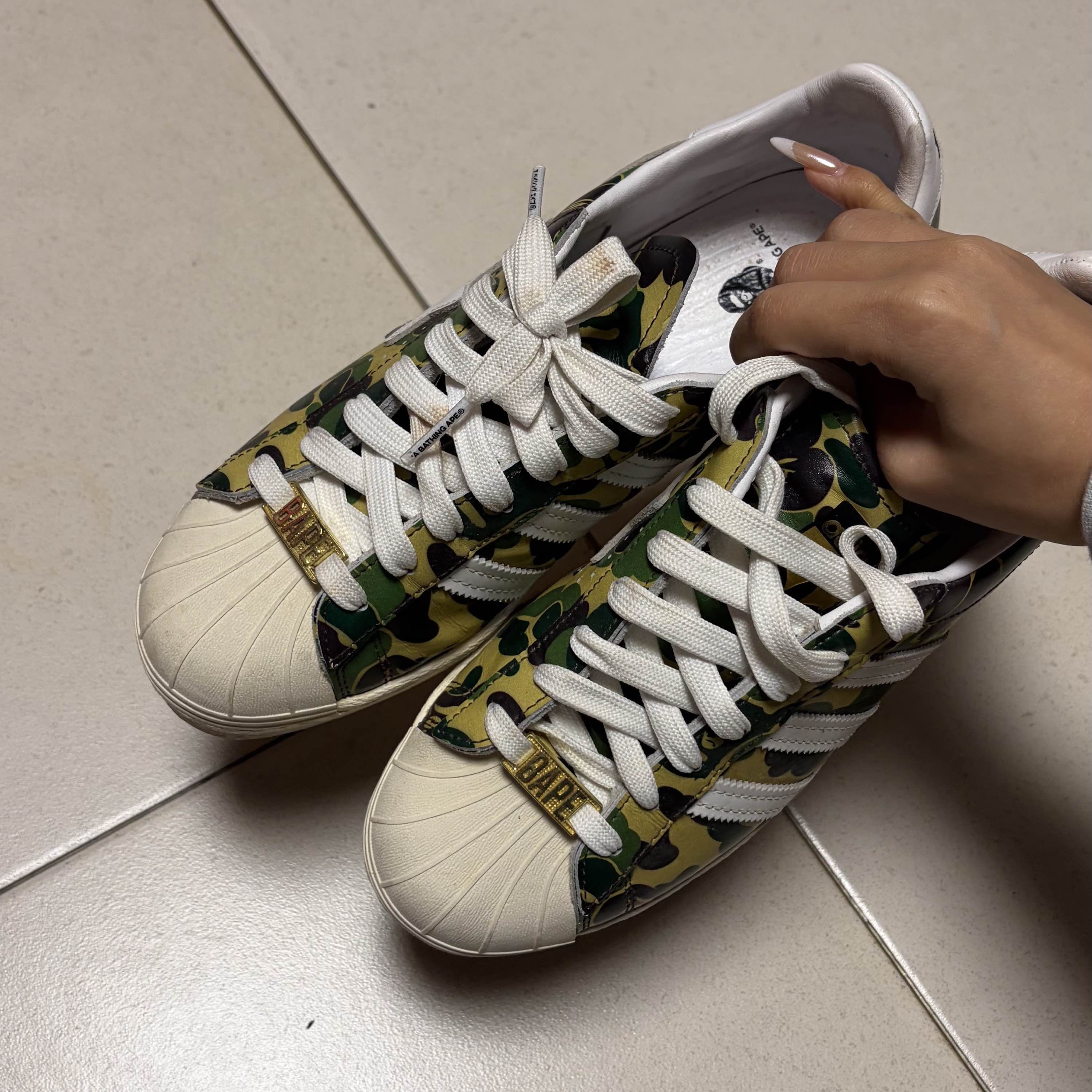 Adidas Adidas x A BATHING APE Superstar 80s Camo Sneakers US 7.5 Size US 7 / EU 40 - 7 Thumbnail