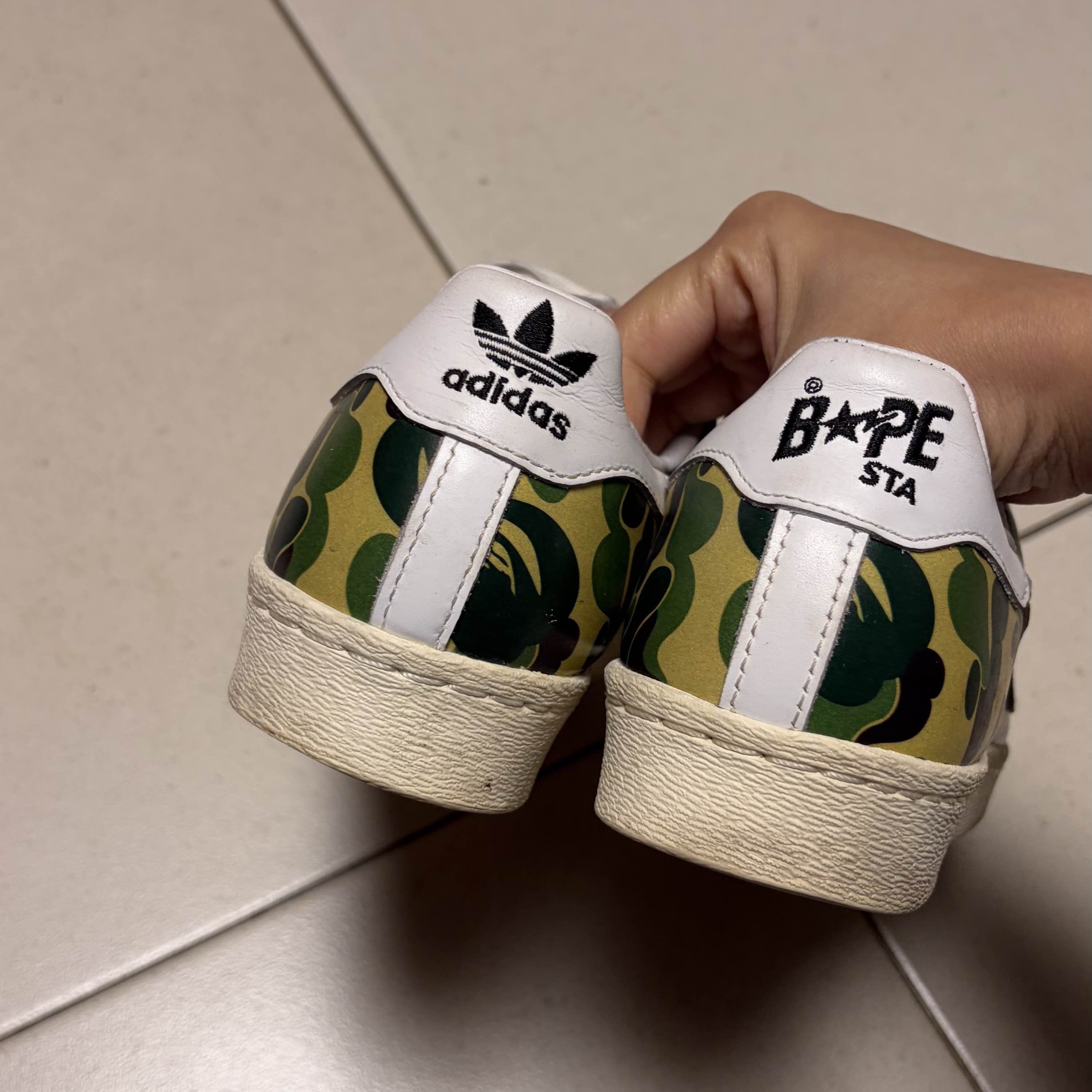 Adidas Adidas x A BATHING APE Superstar 80s Camo Sneakers US 7.5 Size US 7 / EU 40 - 3 Thumbnail