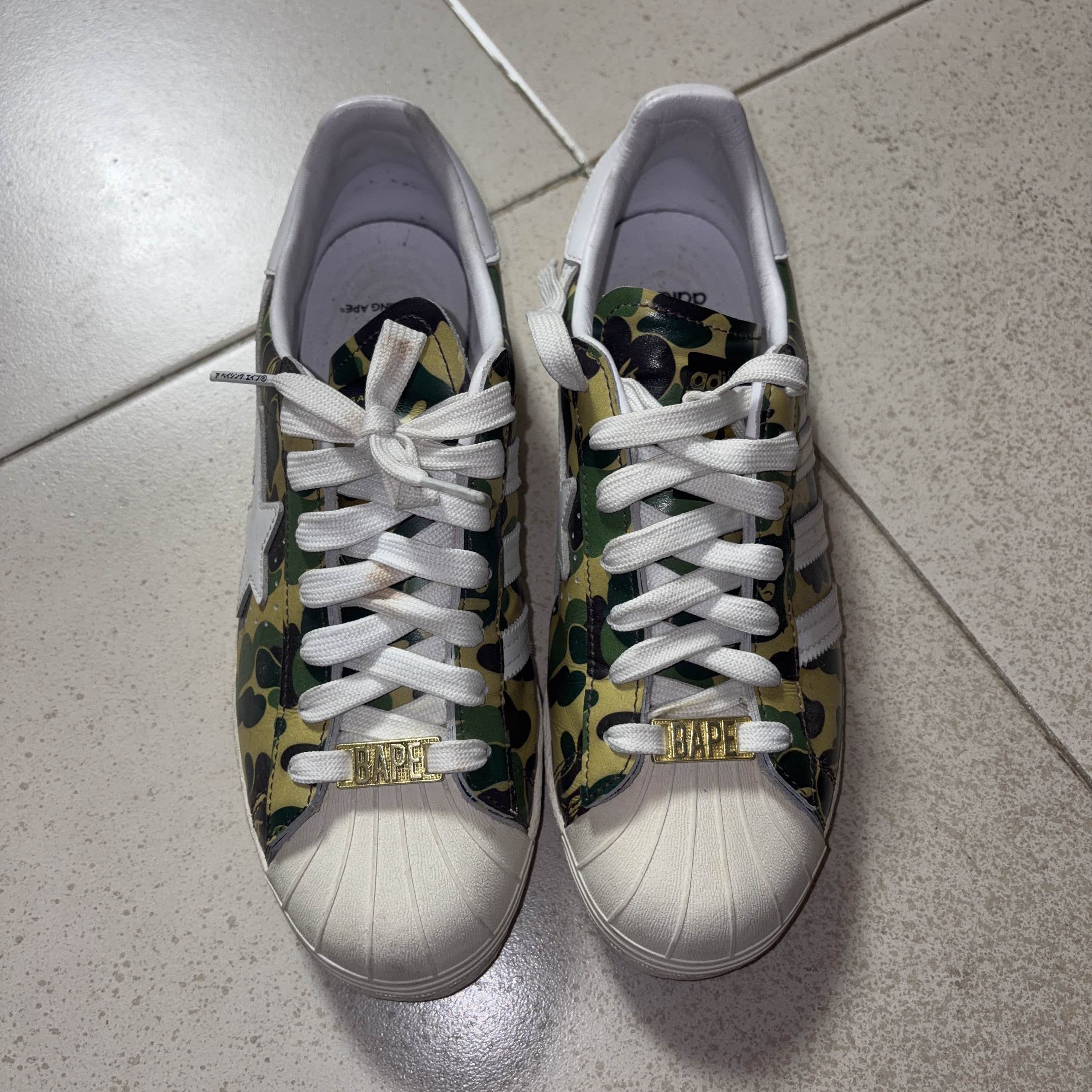 Adidas Adidas x A BATHING APE Superstar 80s Camo Sneakers US 7.5 Size US 7 / EU 40 - 2 Thumbnail