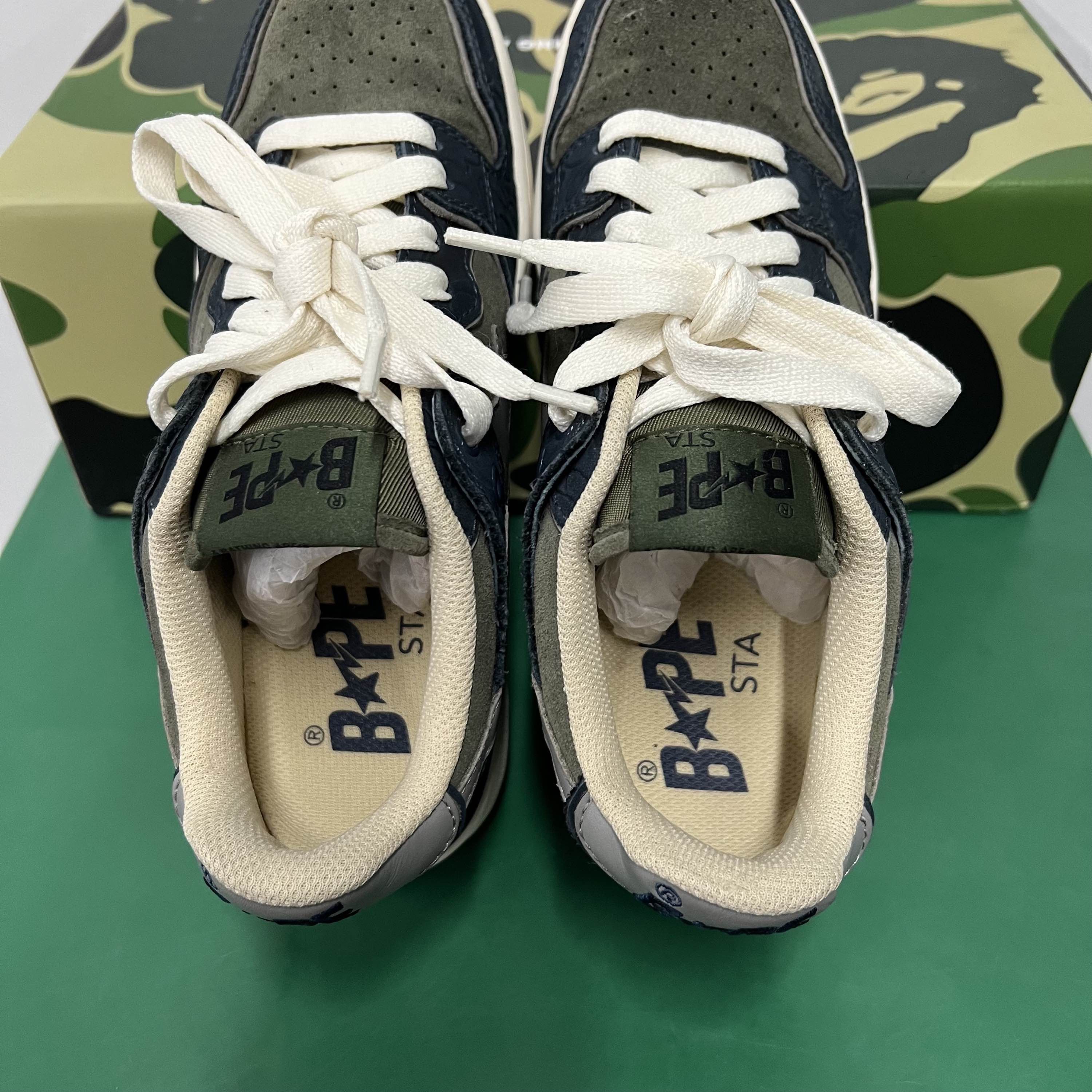 Bape A BATHING APE SK8 STA Olive Low-Top Sneakers Size 6 Size US 6 / EU 39 - 9 Thumbnail
