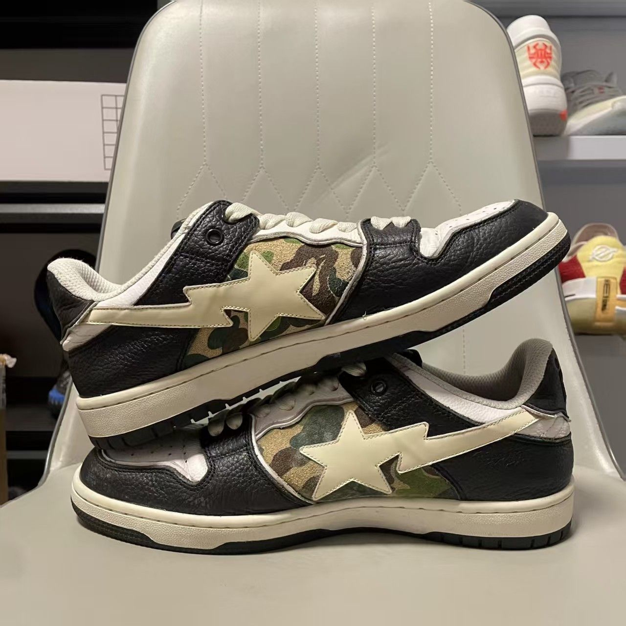 Bape A BATHING APE Camo SK8 Sta Low-Top Sneakers US 8 Size US 8 / EU 41 - 7 Thumbnail