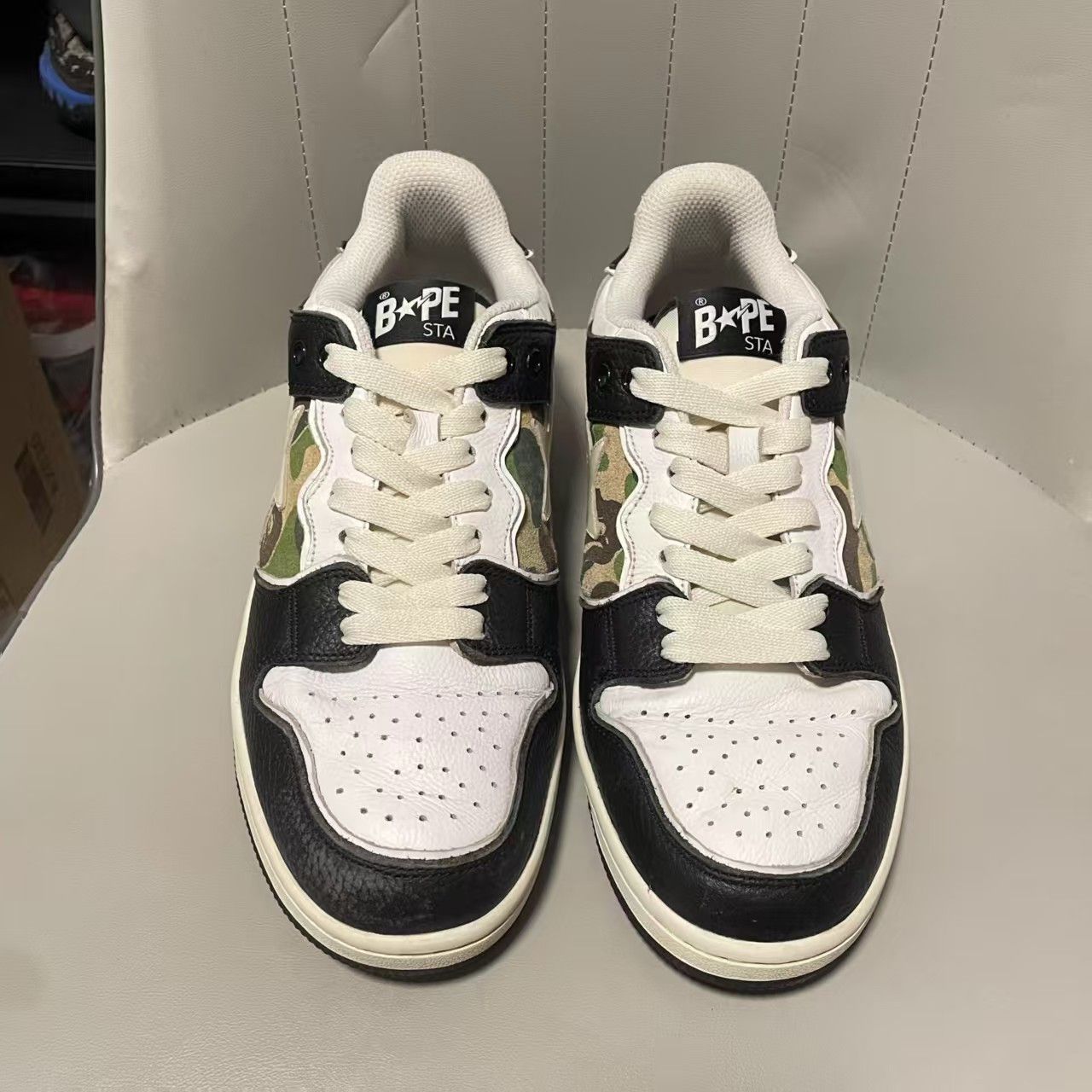 Bape A BATHING APE Camo SK8 Sta Low-Top Sneakers US 8 Size US 8 / EU 41 - 2 Thumbnail
