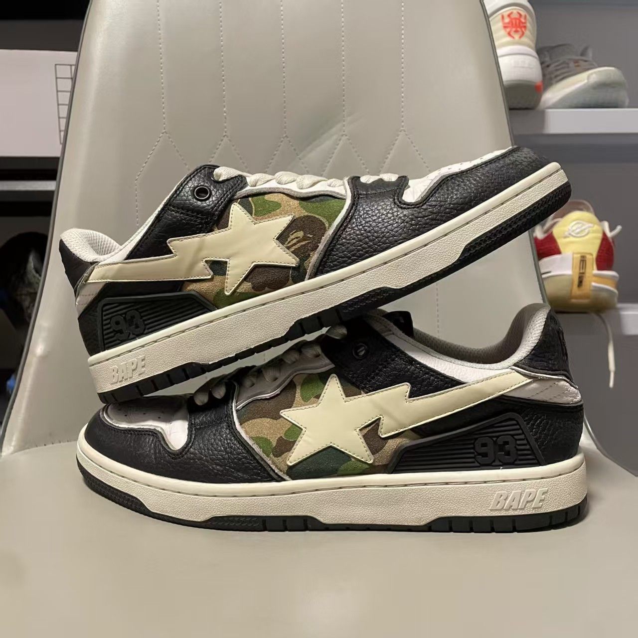 Bape A BATHING APE Camo SK8 Sta Low-Top Sneakers US 8 Size US 8 / EU 41 - 6 Thumbnail