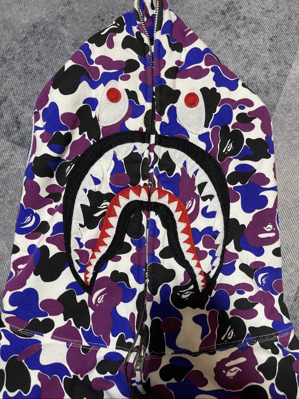 Bape A BATHING APE Camo Shark Full Zip Hoodie Size XXL Size US XXL / EU 58 / 5 - 4 Thumbnail
