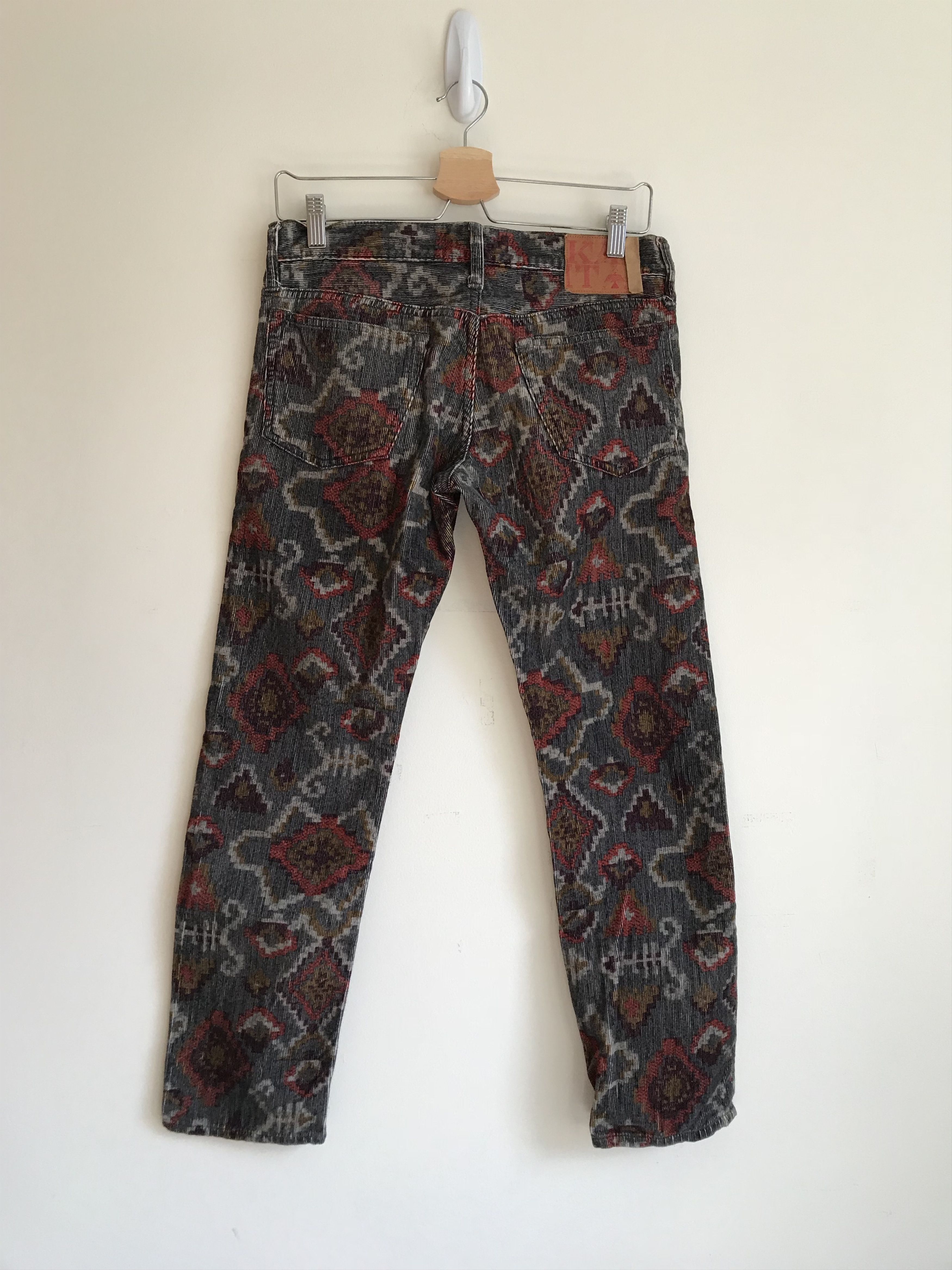 Kapital Geometric Print Corduroy Trousers Size US 30 / EU 46 - 3 Thumbnail