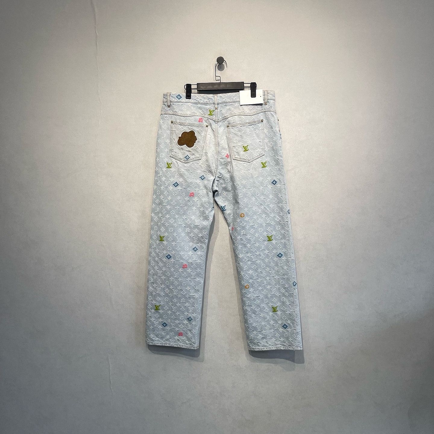 Louis Vuitton Louis Vuitton Monogram Embroidered Denim Jeans Size 34 Size US 34 / EU 50 - 2 Thumbnail