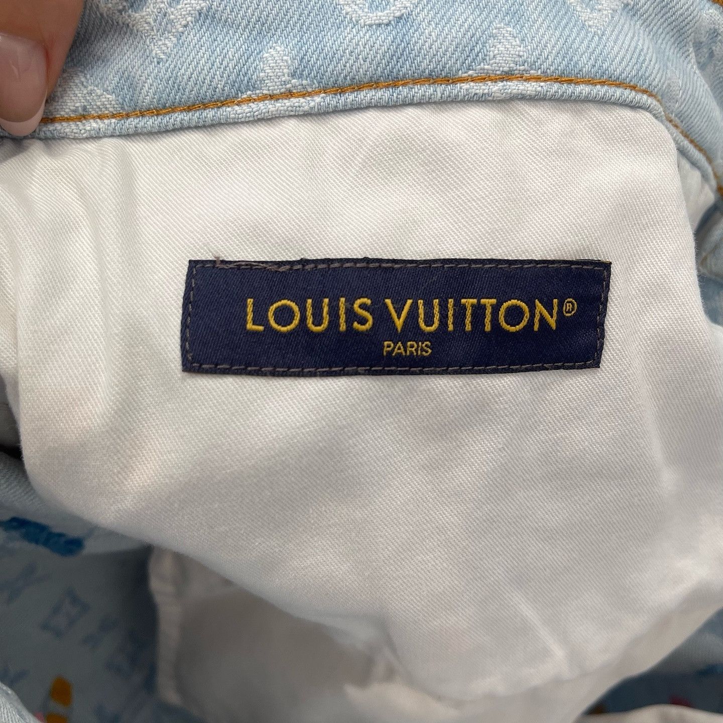 Louis Vuitton Louis Vuitton Monogram Embroidered Denim Jeans Size 34 Size US 34 / EU 50 - 3 Thumbnail