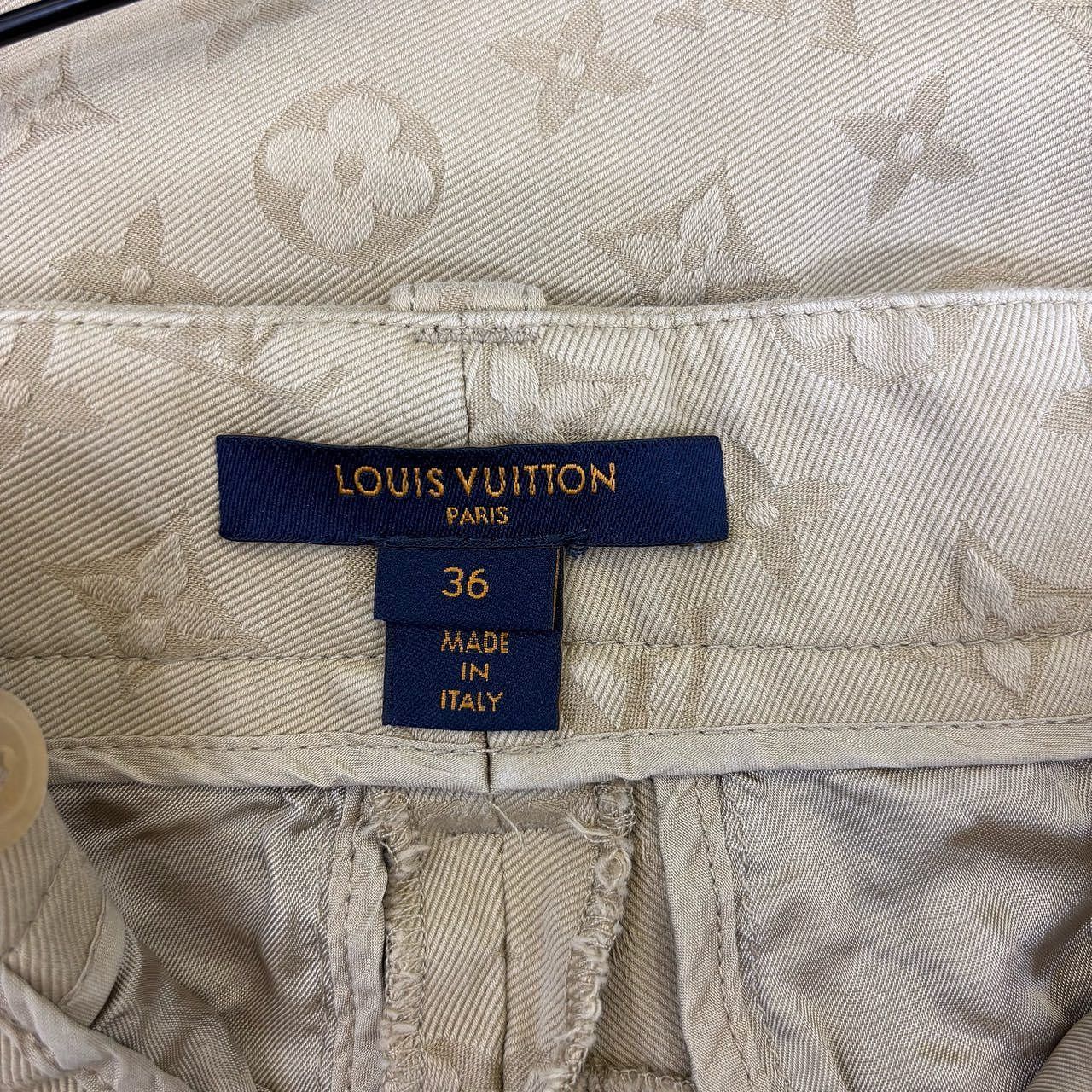 Louis Vuitton Louis Vuitton Monogram Pants Beige Size 36 Size 25" / US 0 / IT 36 - 3 Thumbnail