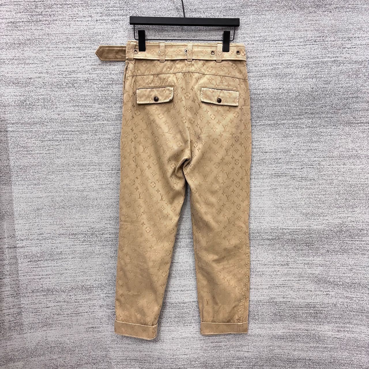 Louis Vuitton Louis Vuitton Monogram Pants Beige Size 36 Size 25" / US 0 / IT 36 - 2 Thumbnail