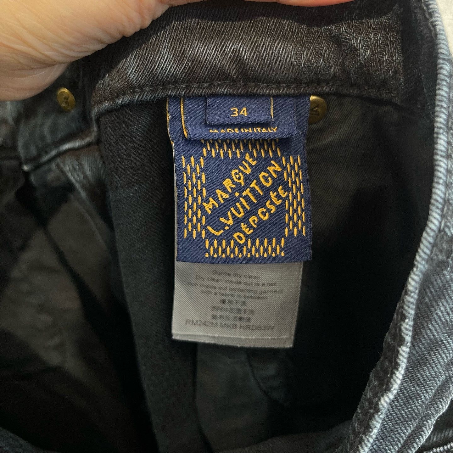 Louis Vuitton Louis Vuitton Monogram Print Denim Jeans Size 34 Size US 34 / EU 50 - 4 Thumbnail