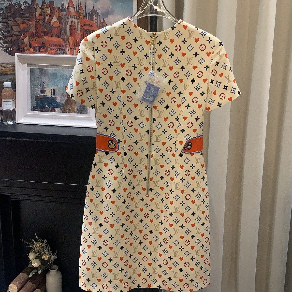 Louis Vuitton Louis Vuitton Monogram Heart Print Mini Dress Size 36 Size XS / US 0-2 / IT 36-38 - 13 Thumbnail
