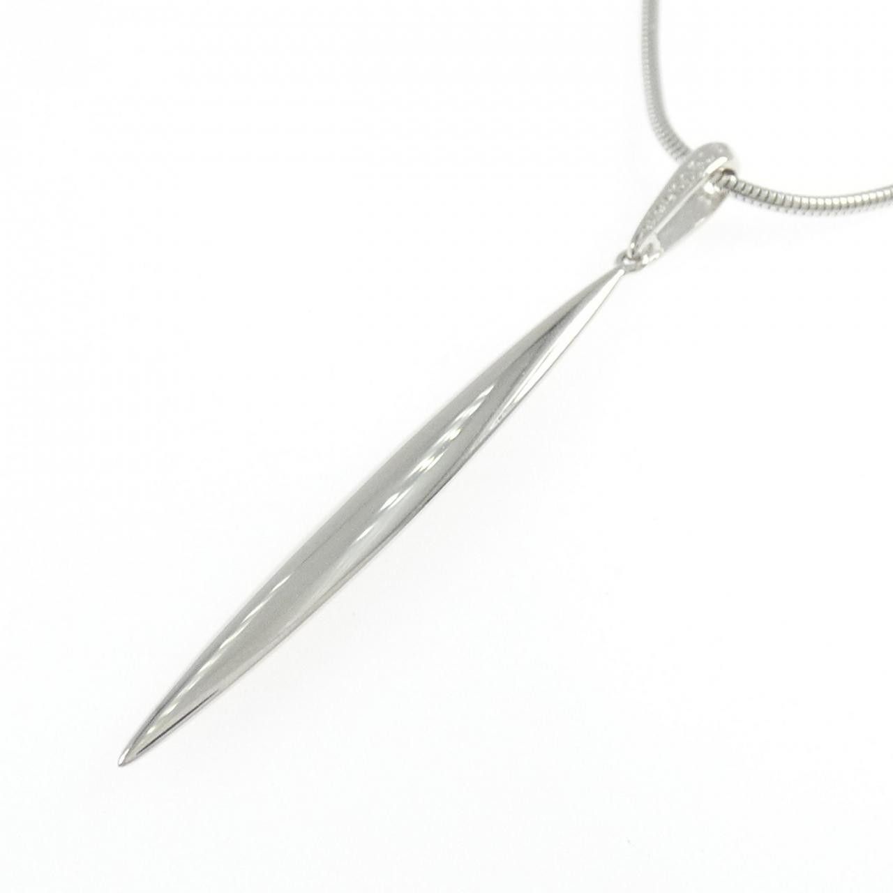 Tiffany & Co. Tiffany & Co. Tiffany Feather 750 White Gold Necklace Precious Metal Necklace DUTY FREE for USA Size ONE SIZE - 4 Thumbnail