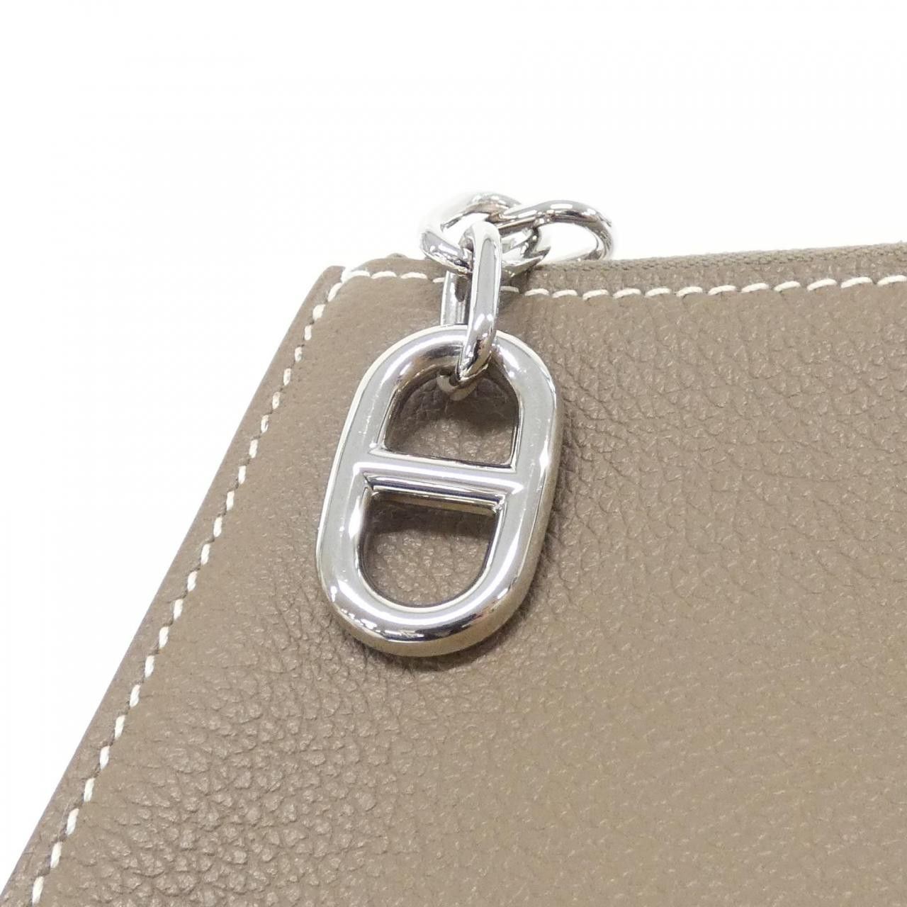 Hermes Hermes Hermes Zip Ango Chaine d’Ancre Evercolor Pouch PM Leather Other K DUTY FREE for USA Size ONE SIZE - 3 Thumbnail