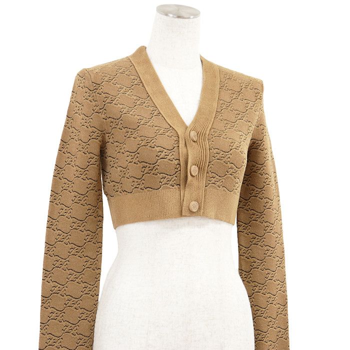 Fendi Fendi Fendi Calligraphy Short Cardigan Knitwear Textile Tops DUTY FREE for USA Size ONE SIZE - 3 Thumbnail