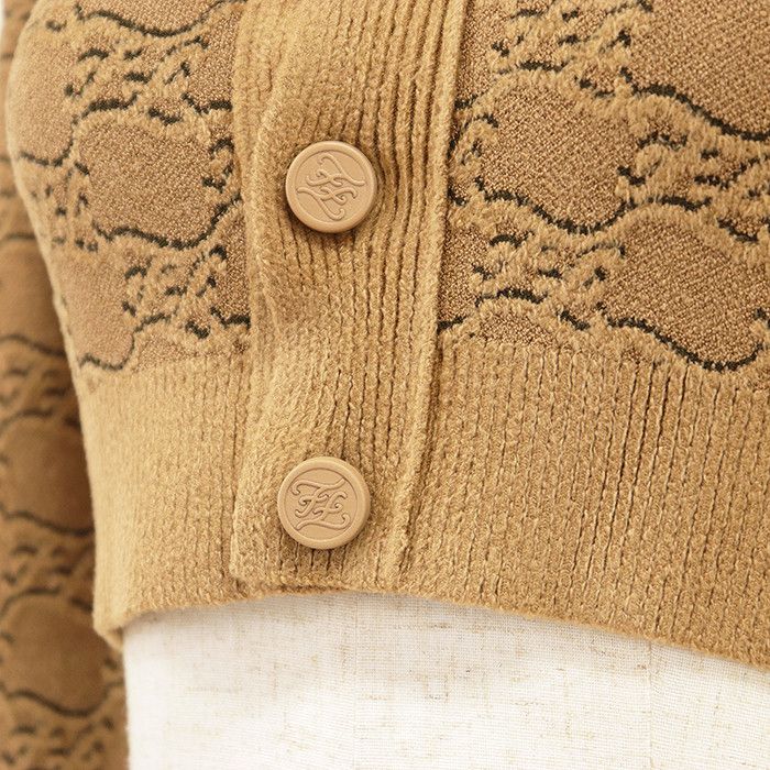 Fendi Fendi Fendi Calligraphy Short Cardigan Knitwear Textile Tops DUTY FREE for USA Size ONE SIZE - 5 Thumbnail