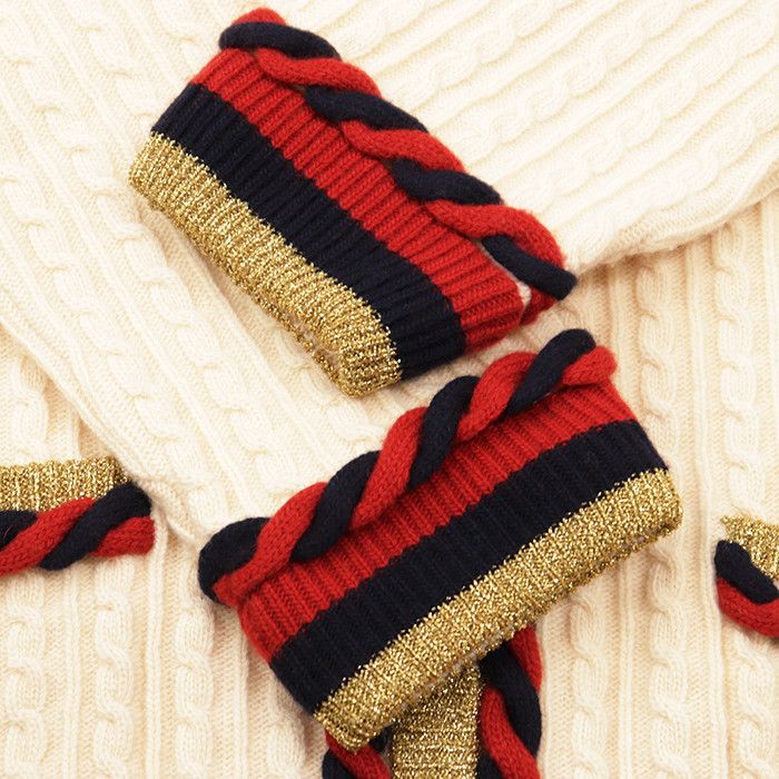Gucci Gucci Gucci Wool Cashmere Cardigan Textile Tops DUTY FREE for USA Size ONE SIZE - 9 Thumbnail