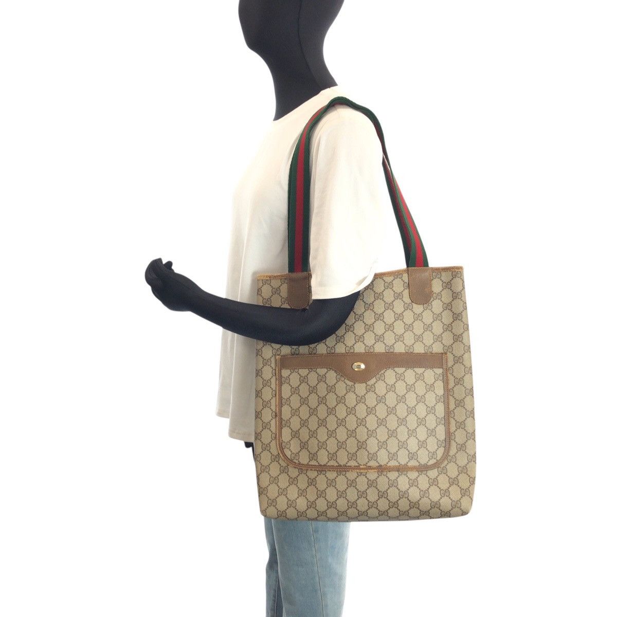 Gucci Gucci Gucci GG Supreme Canvas Tote Bag Textile Tote Bag 39 02 003 DUTY FREE for USA Size ONE SIZE - 7 Thumbnail