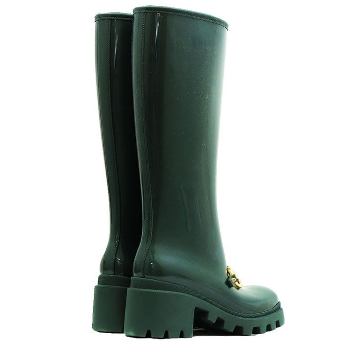 Gucci Gucci Gucci Rubber Long Rain Boots Plastic / Synthetic Shoes DUTY FREE for USA Size ONE SIZE - 12 Thumbnail