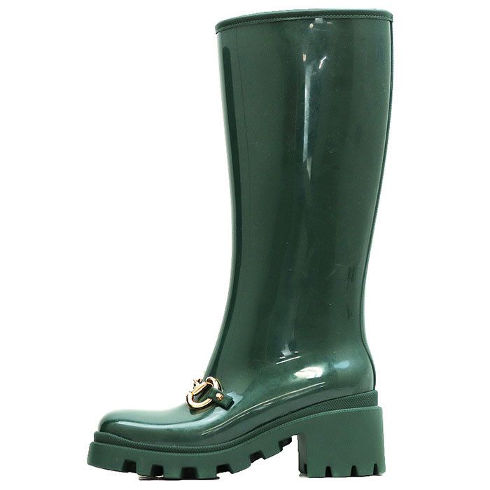 Gucci Gucci Gucci Rubber Long Rain Boots Plastic / Synthetic Shoes DUTY FREE for USA Size ONE SIZE - 5 Thumbnail