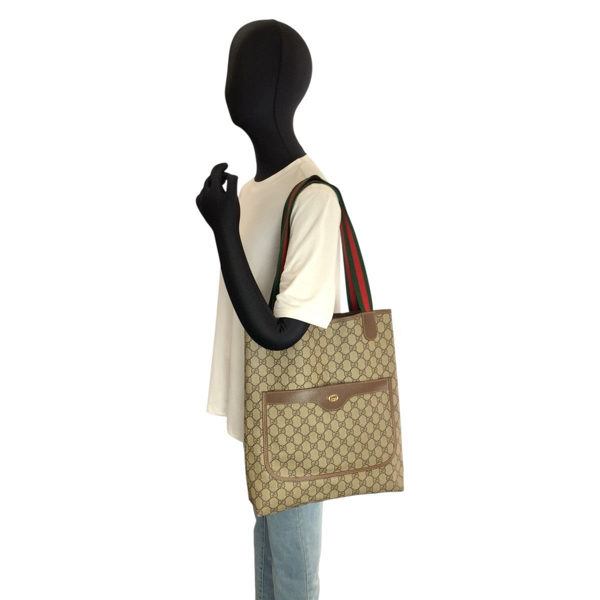 Gucci Gucci Gucci GG Supreme Canvas Tote Bag Textile Tote Bag 002586487 DUTY FREE for USA Size ONE SIZE - 6 Thumbnail