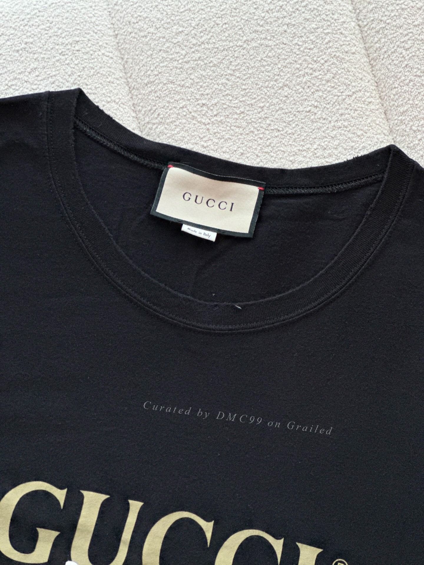 Gucci Gucci Men's Letter Print Short-Sleeve T-Shirt Size US XL / EU 56 / 4 - 4 Thumbnail
