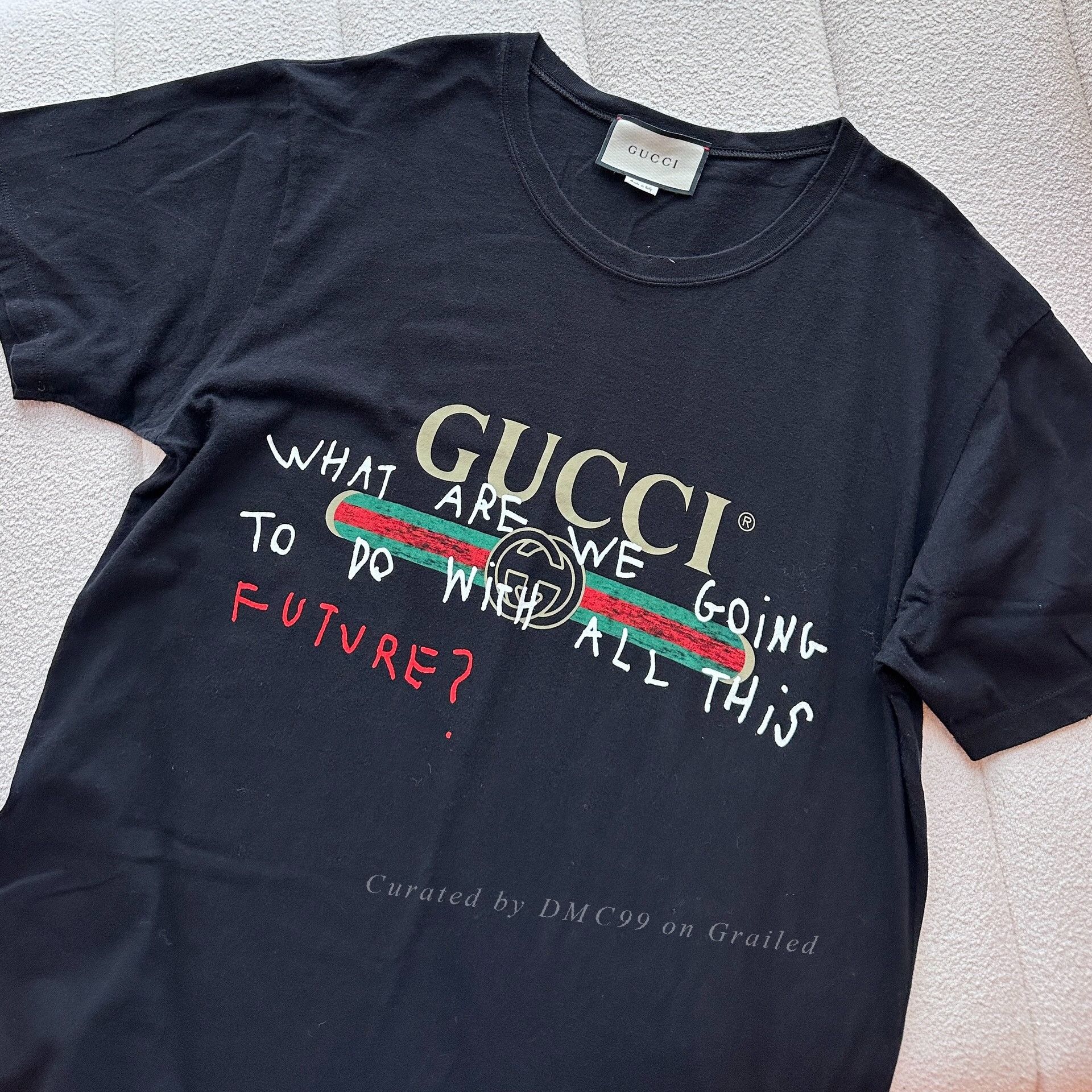 Gucci Gucci Men's Letter Print Short-Sleeve T-Shirt Size US XL / EU 56 / 4 - 3 Thumbnail