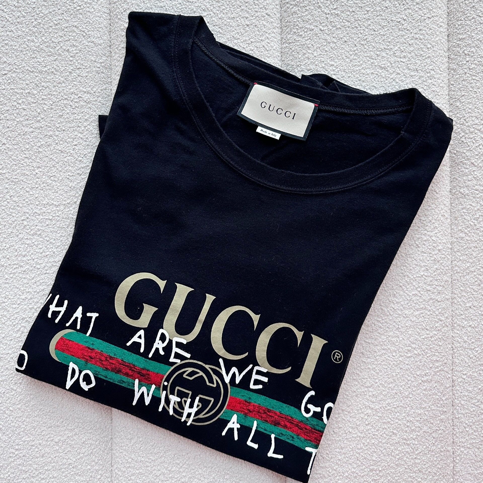 Gucci Gucci Men's Letter Print Short-Sleeve T-Shirt Size US XL / EU 56 / 4 - 5 Thumbnail