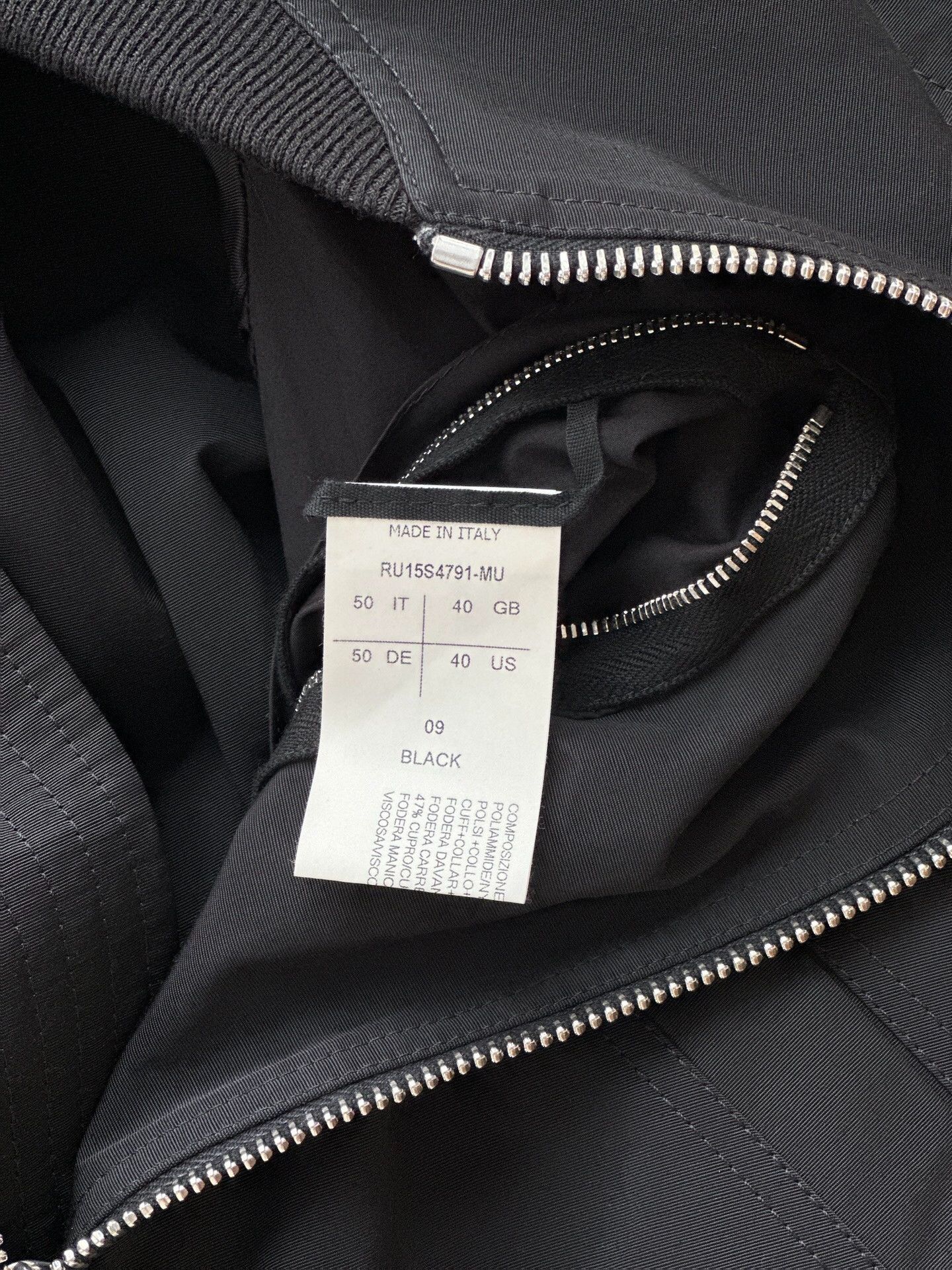 Rick Owens Rick Owens Men's Zip Flight Jacket Size US XXS / EU 40 - 6 Thumbnail