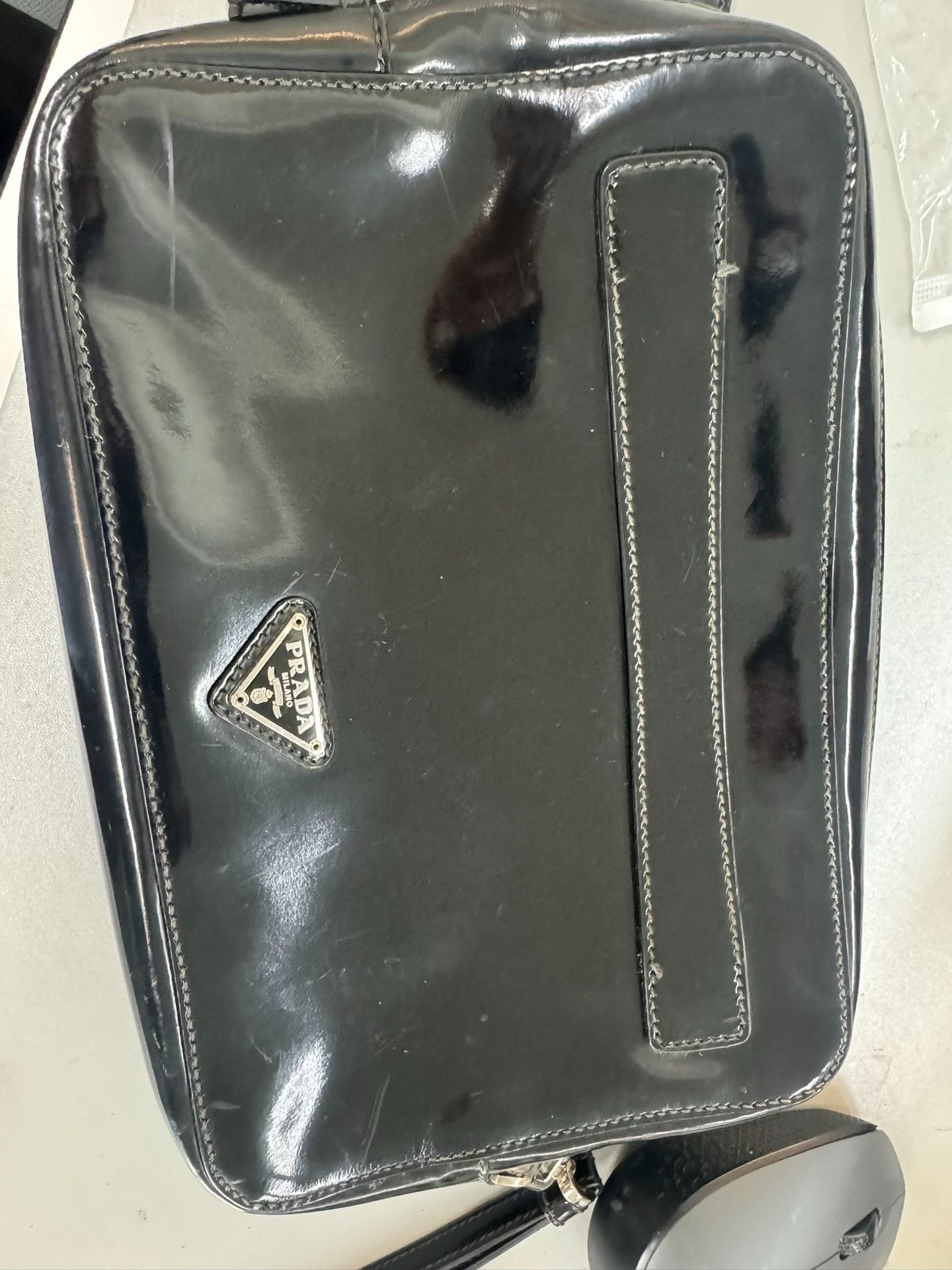 Prada Prada Men's Black Leather Clutch Size ONE SIZE - 4 Thumbnail