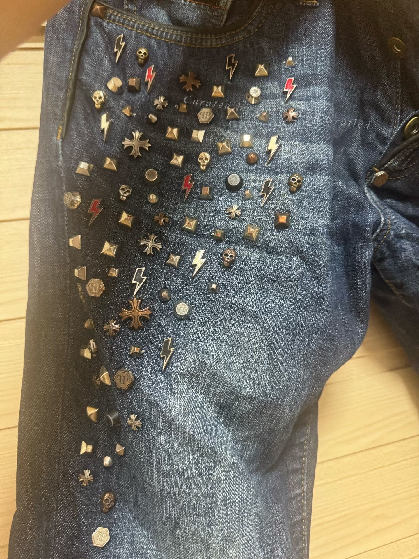 Philipp Plein Philipp Plein Embellished Cotton Jeans Size US 31 - 2 Thumbnail