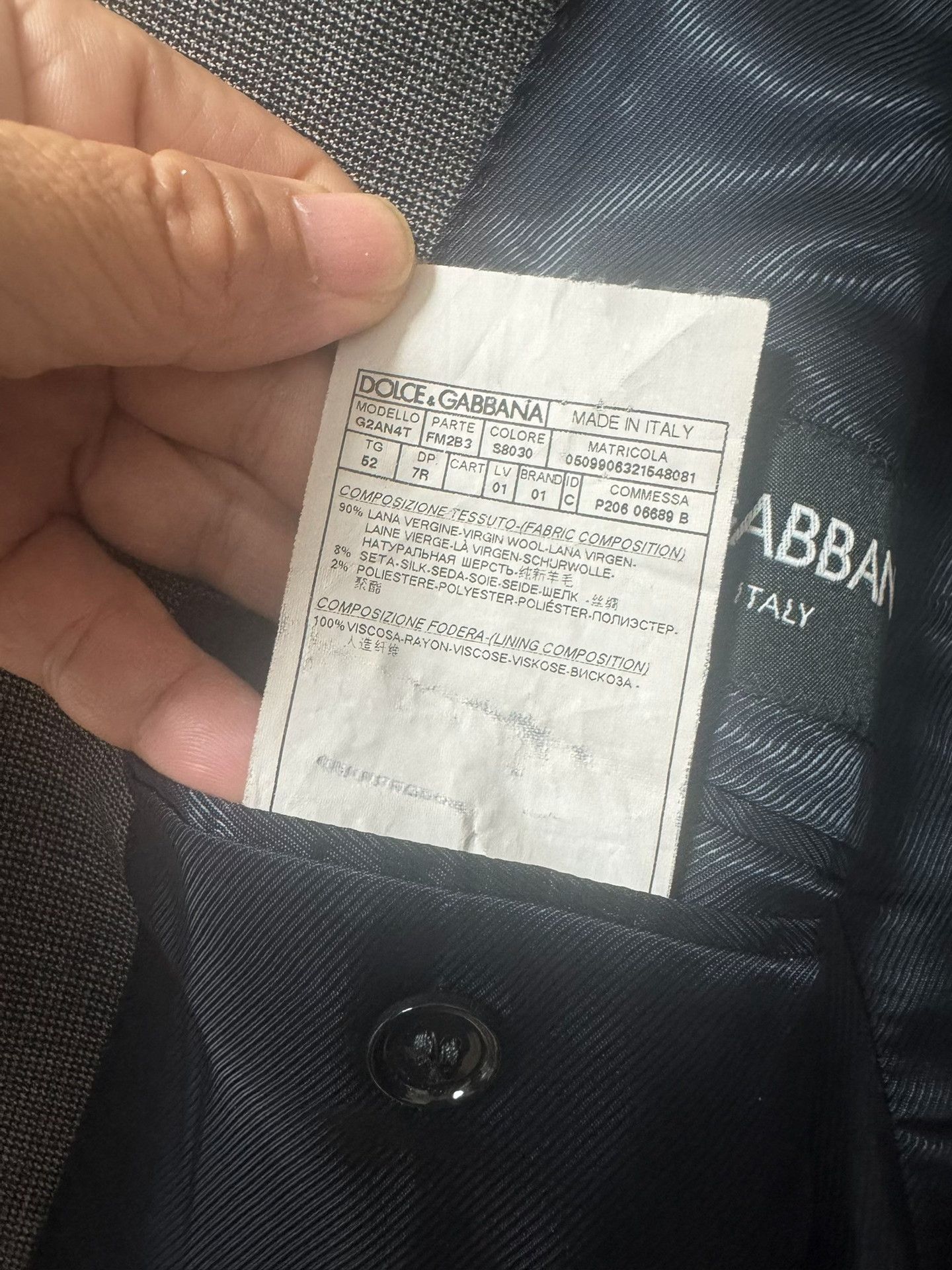 Dolce & Gabbana Dolce&Gabbana Men's Gray Suit Jacket Size US M / EU 48-50 / 2 - 5 Thumbnail