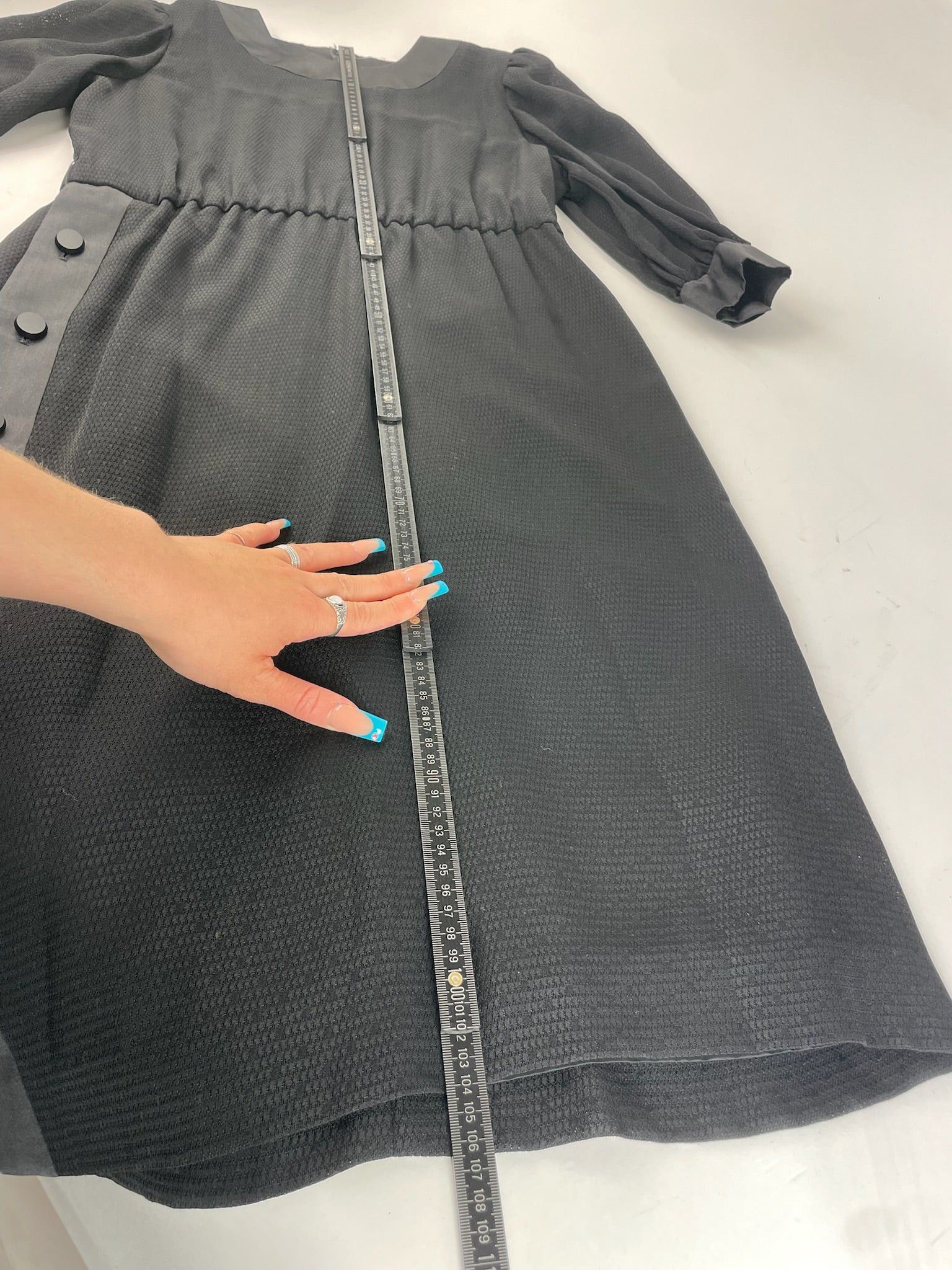 Givenchy Black Maxi Dress with Side Button Detailing Size M / US 6-8 / IT 42-44 - 9 Thumbnail