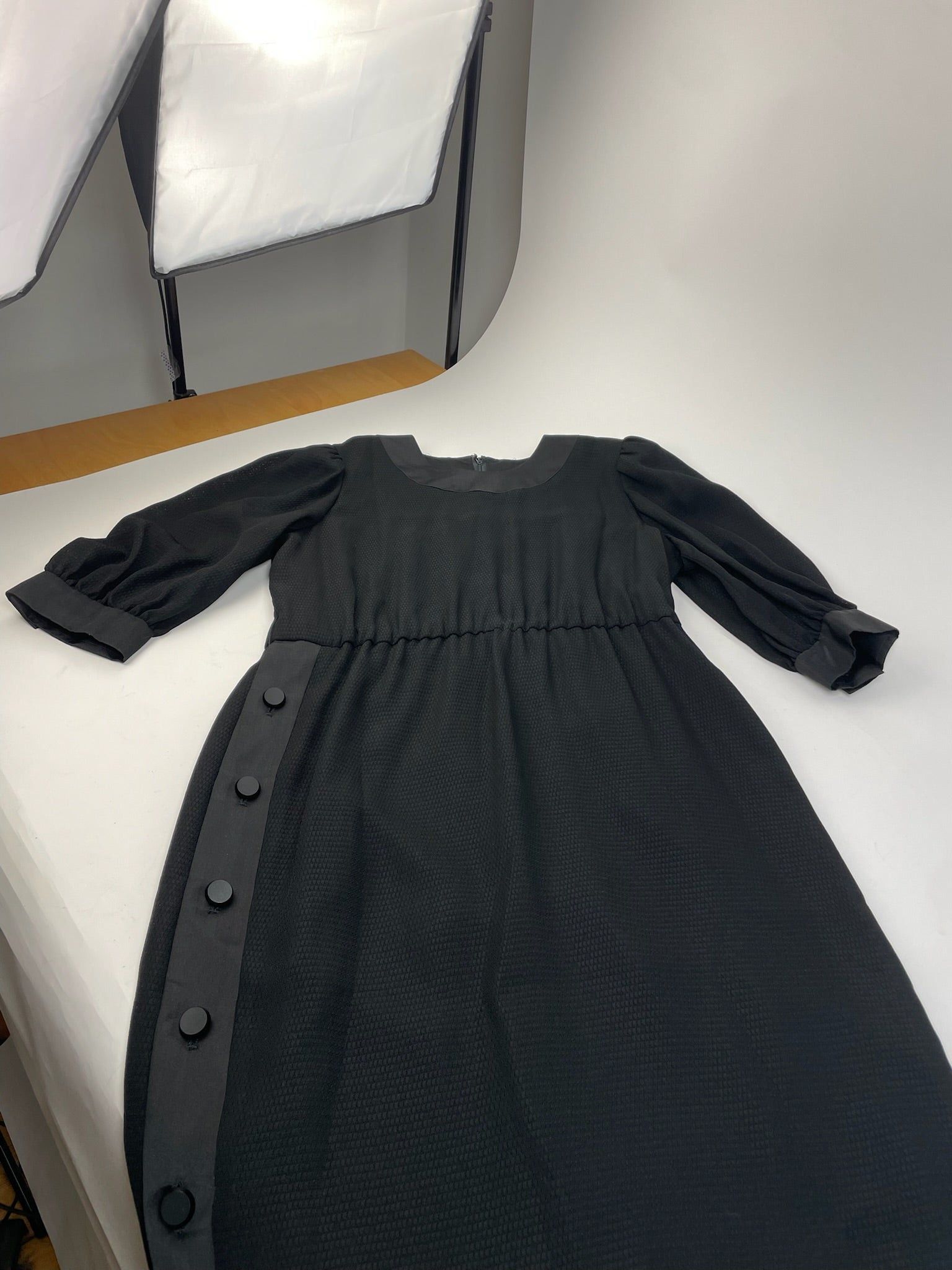Givenchy Black Maxi Dress with Side Button Detailing Size M / US 6-8 / IT 42-44 - 10 Thumbnail