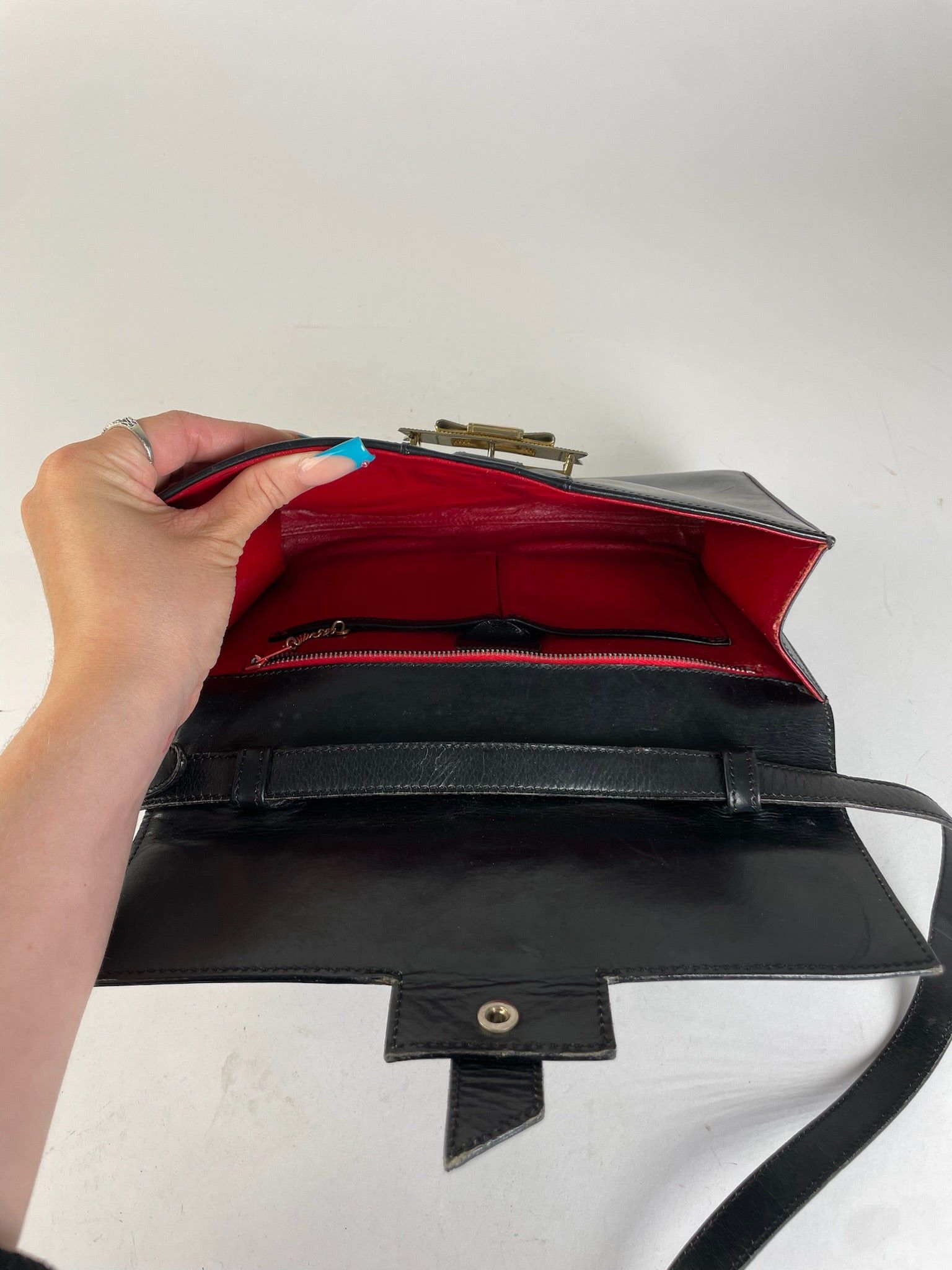 Celine Classic Shoulder Bag Black Leather Gold Detail Size ONE SIZE - 3 Thumbnail