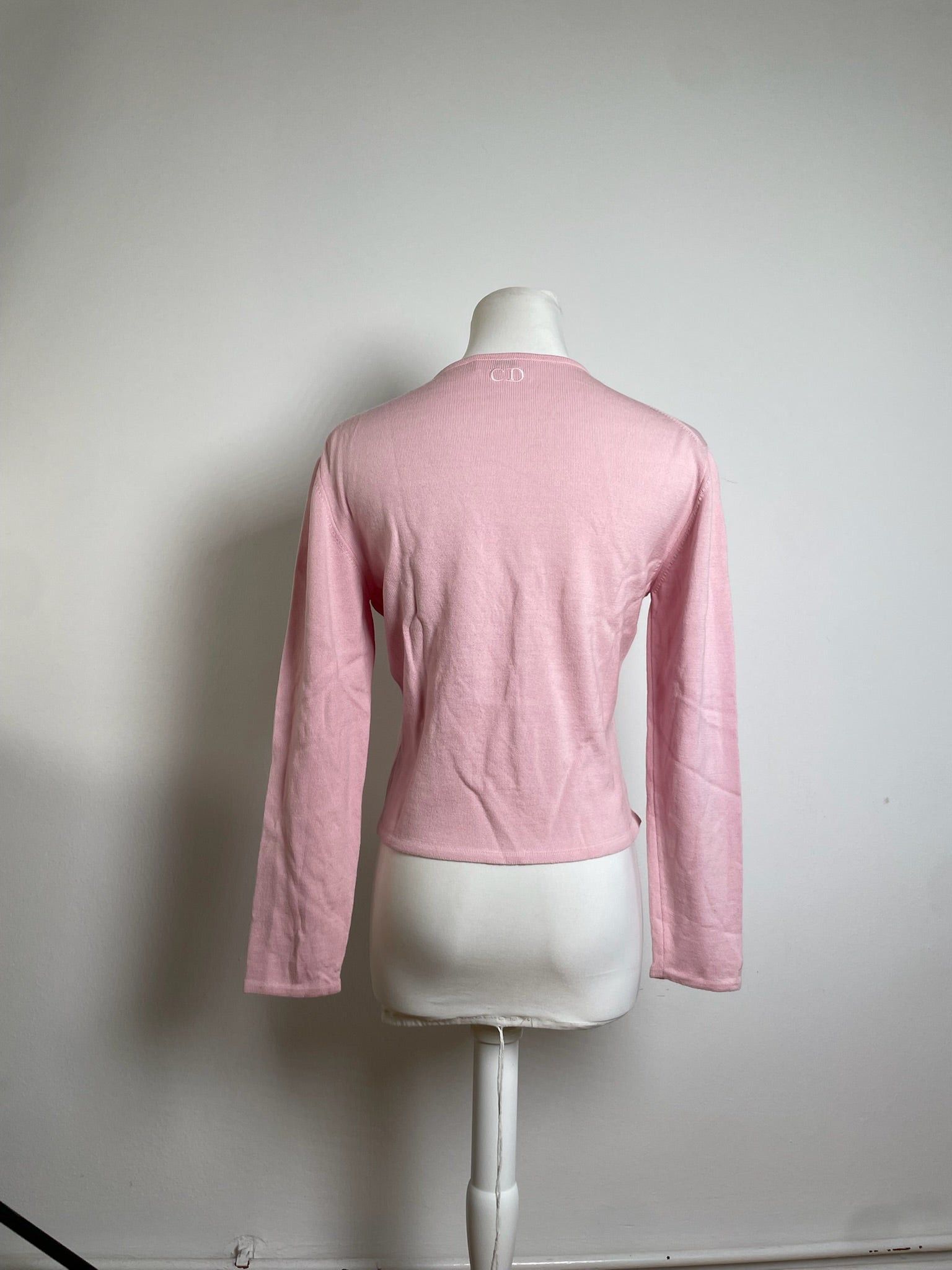 Dior Ribbed Cotton Sweater Pink Size M / US 6-8 / IT 42-44 - 2 Thumbnail