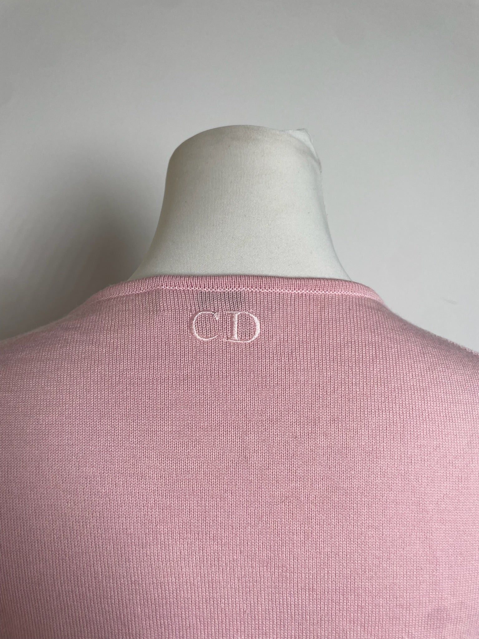 Dior Ribbed Cotton Sweater Pink Size M / US 6-8 / IT 42-44 - 10 Thumbnail