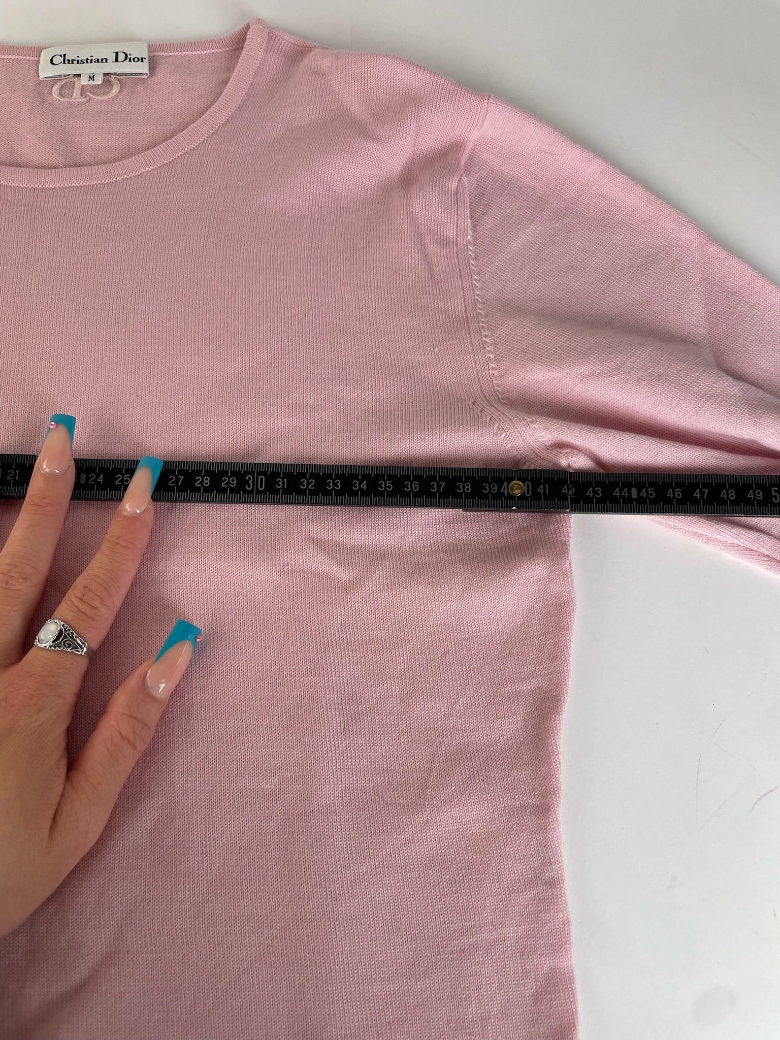 Dior Ribbed Cotton Sweater Pink Size M / US 6-8 / IT 42-44 - 8 Thumbnail