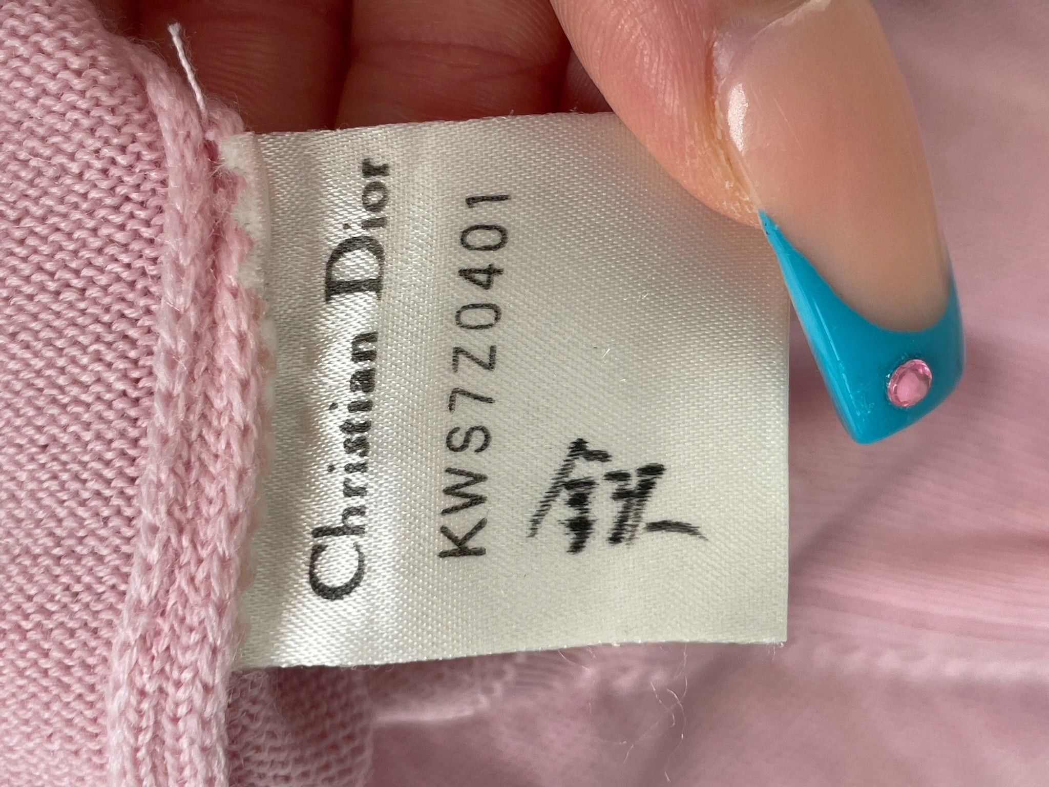 Dior Ribbed Cotton Sweater Pink Size M / US 6-8 / IT 42-44 - 3 Thumbnail