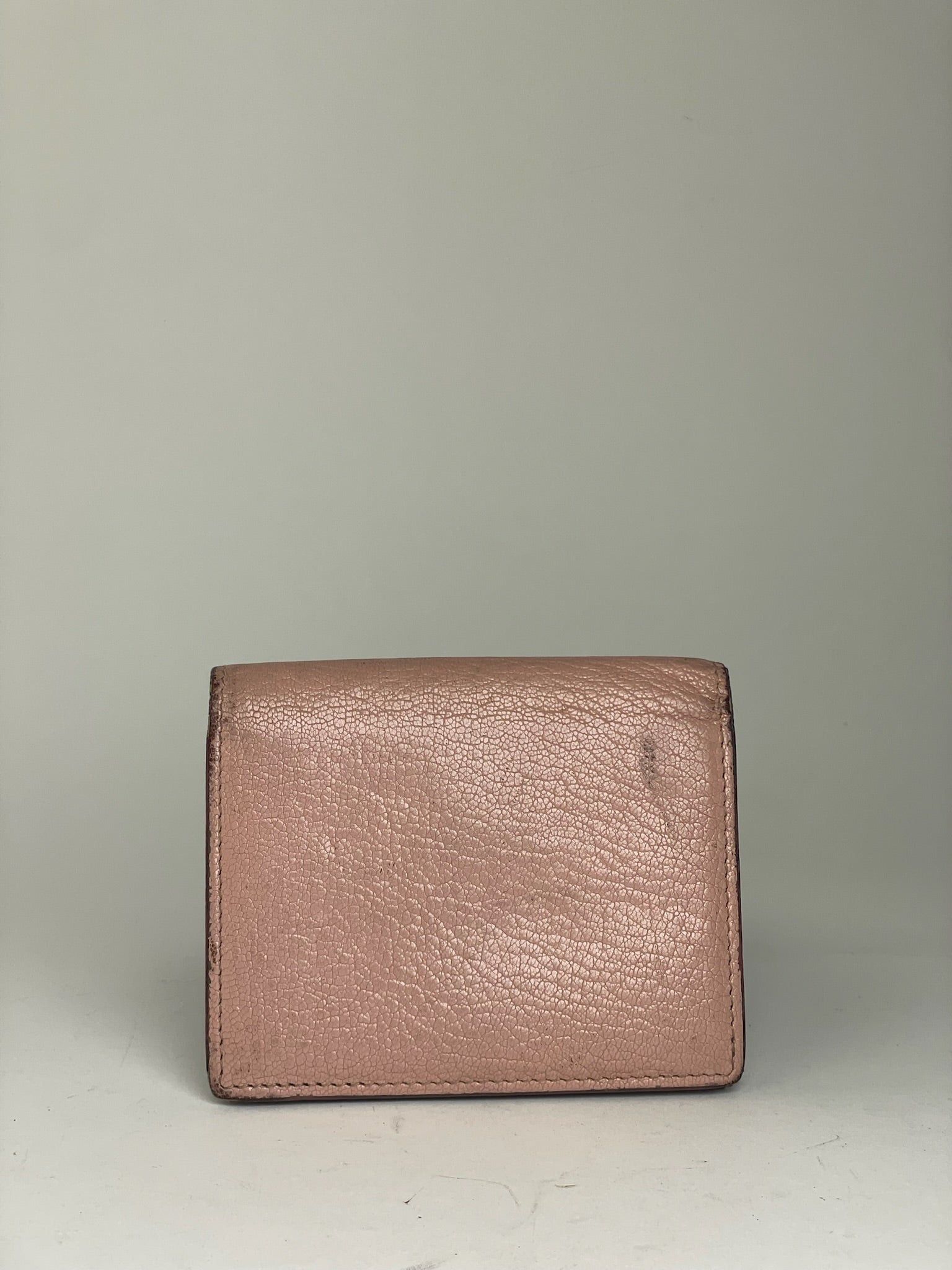 Miu Miu Distressed Leather Wallet Pink Size ONE SIZE - 11 Thumbnail