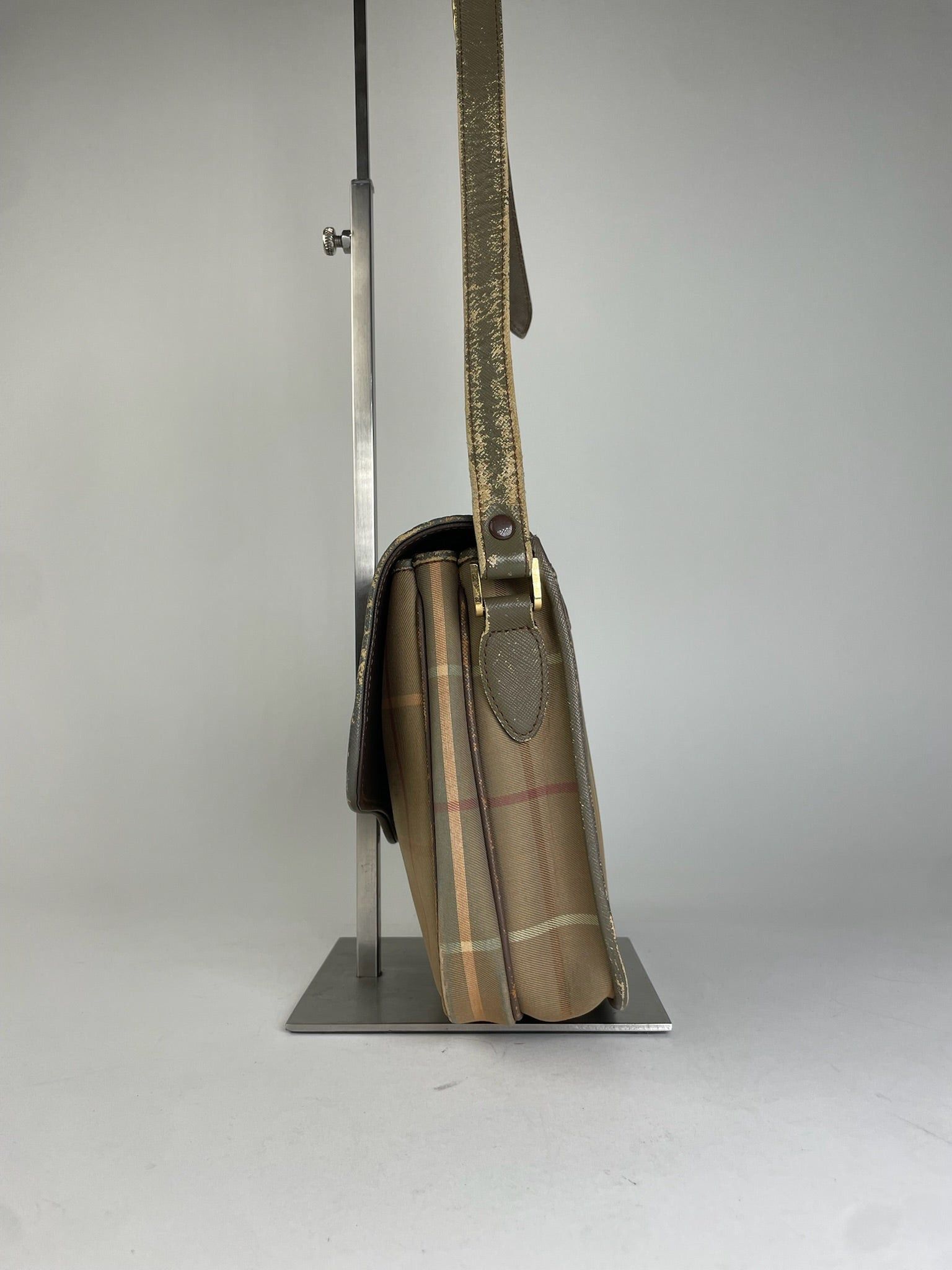 Burberry Vintage Shoulder Bag Iconic Check in Beige and Brown Size ONE SIZE - 13 Thumbnail
