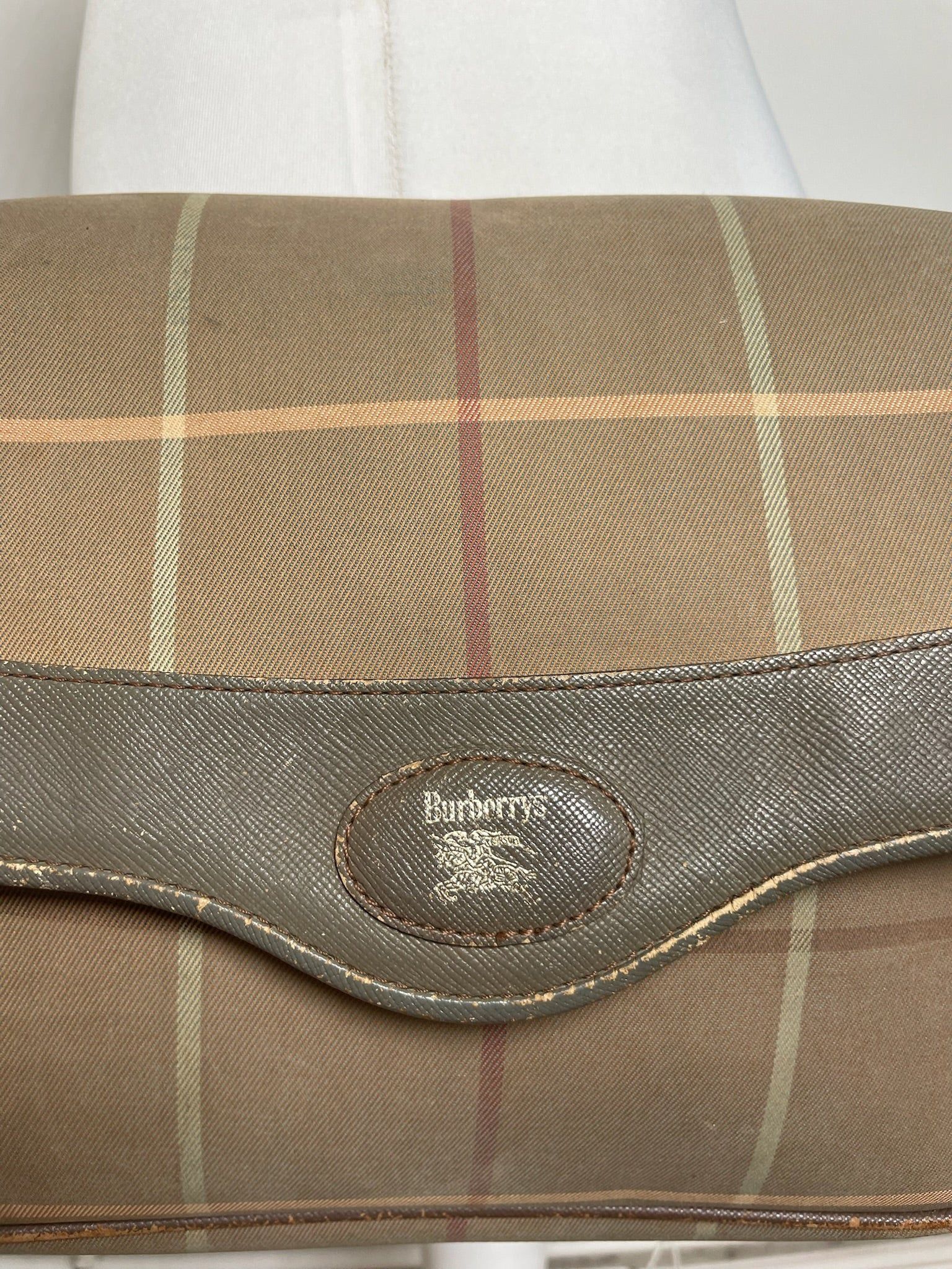 Burberry Vintage Shoulder Bag Iconic Check in Beige and Brown Size ONE SIZE - 6 Thumbnail