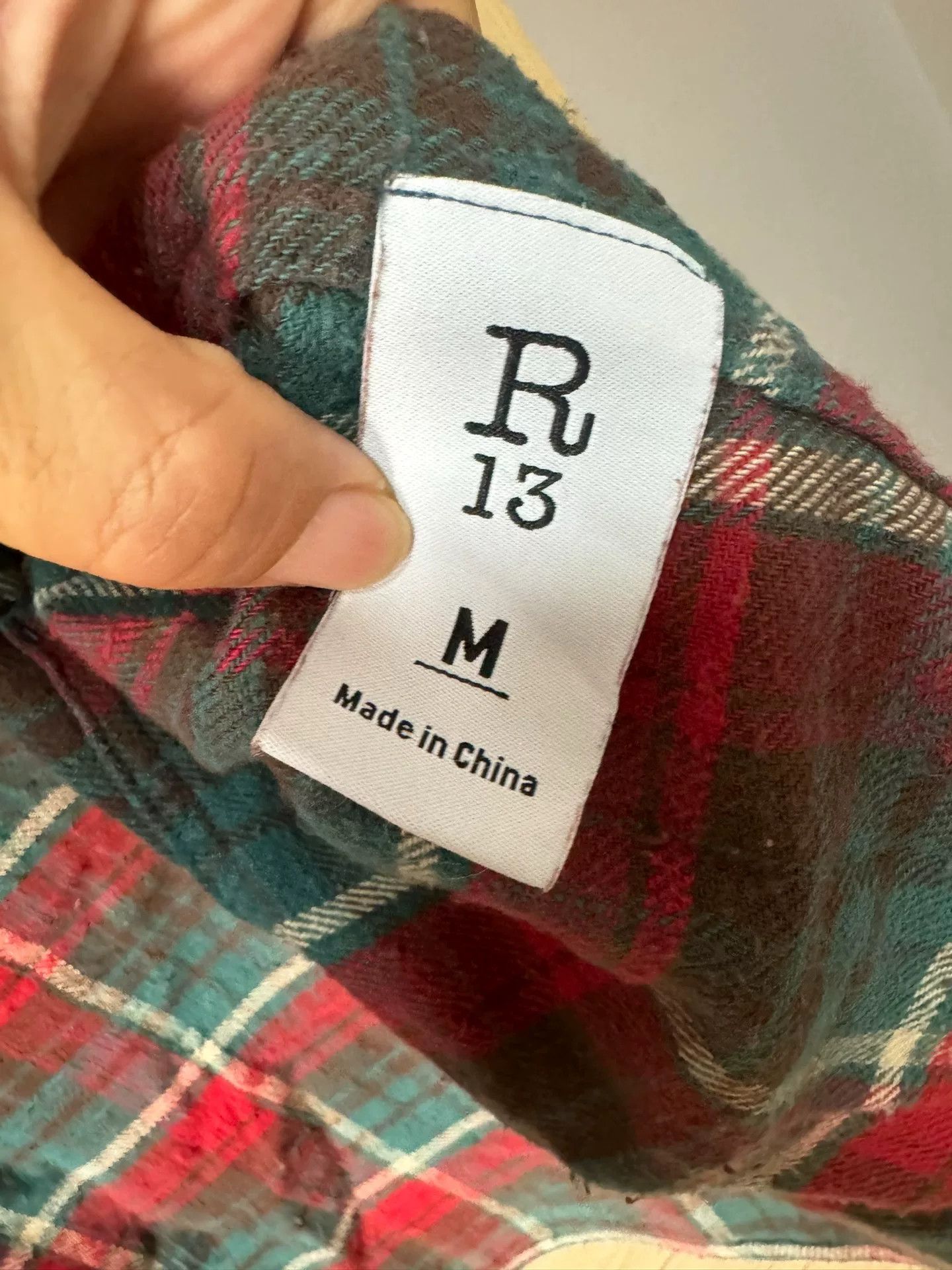 R13 R13 Plaid Shirt Size M Size US M / EU 48-50 / 2 - 5 Thumbnail