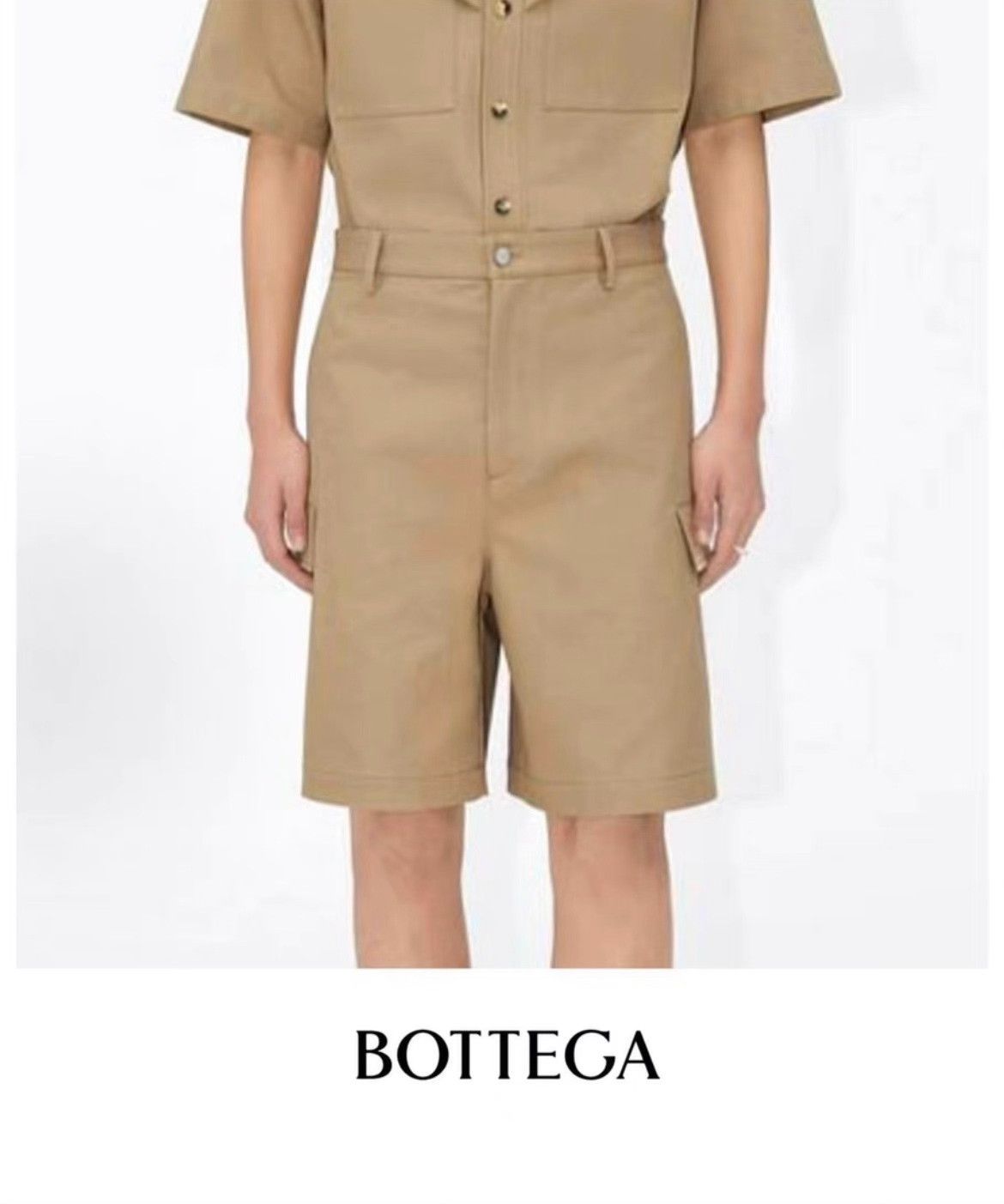 Bottega Veneta Bottega Veneta Khaki Cargo Shorts Size US 35 - 3 Thumbnail